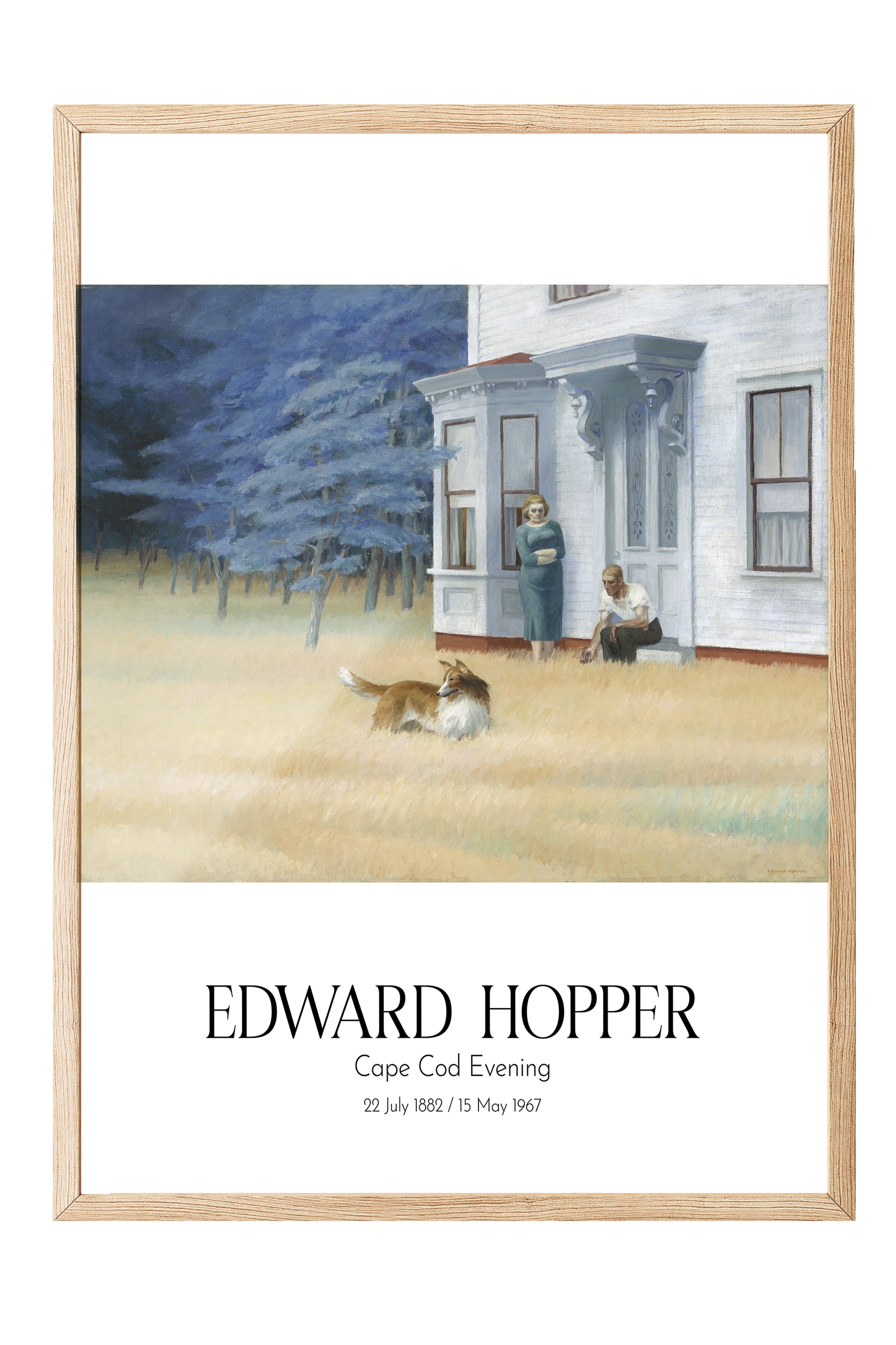 Edward Hopper - Cape Cod Evening, Ahşap Çerçeveli Tablo, Sanat Serisi NO:110172