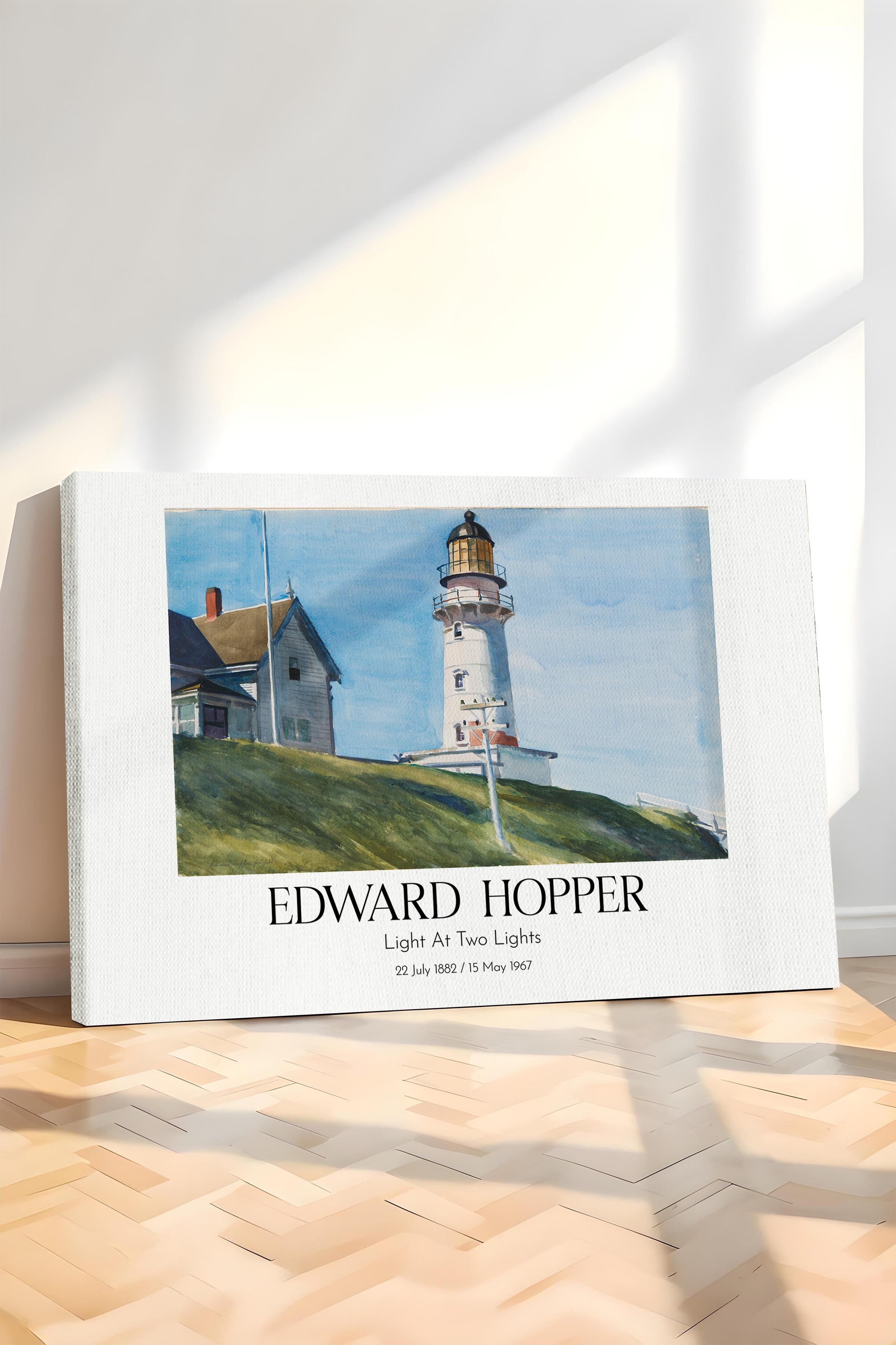 Edward Hopper - Light At Two Lights, Kanvas Tablo, Sanat Serisi NO:110191