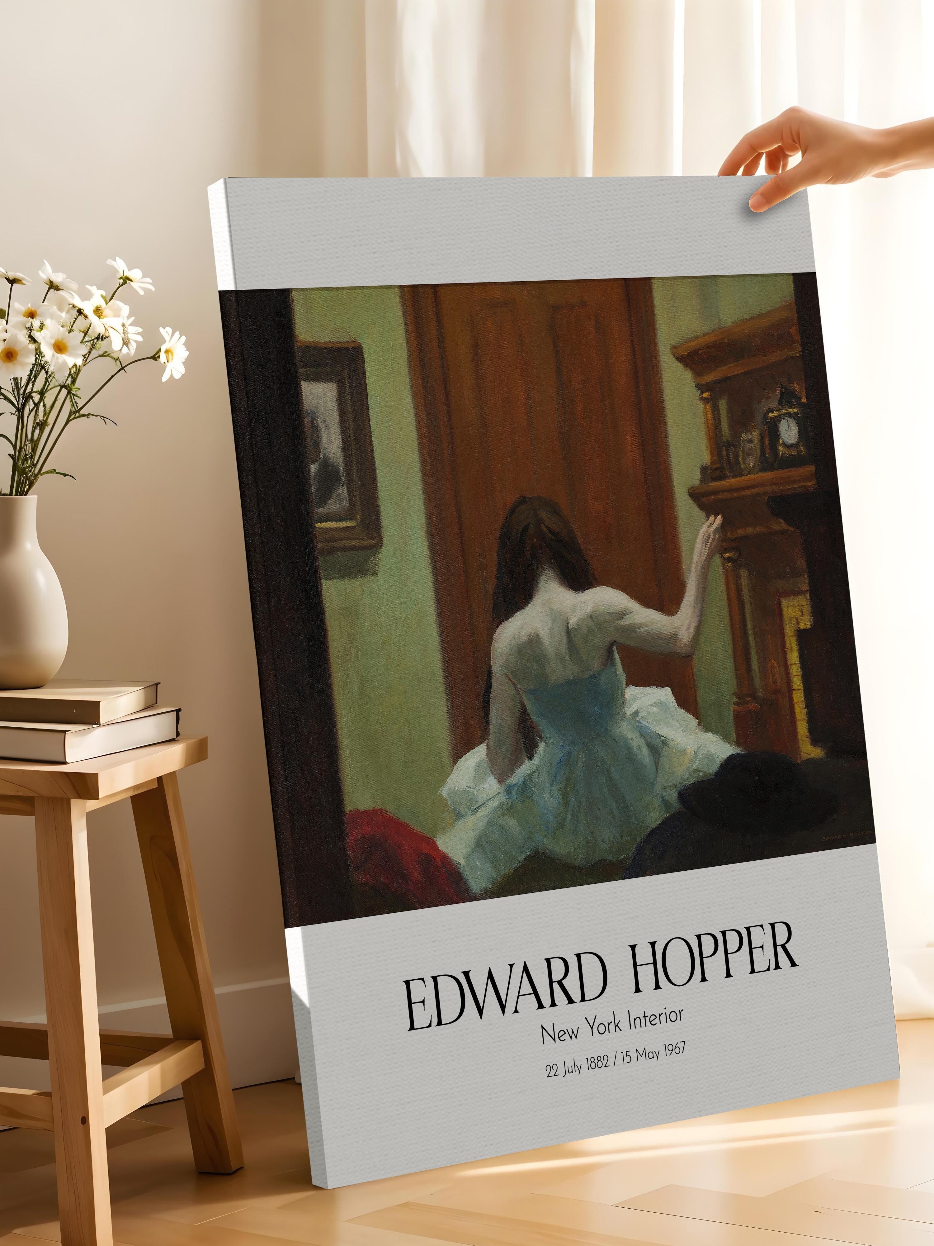 Edward Hopper - New York Interior, Kanvas Tablo, Sanat Serisi NO:110178