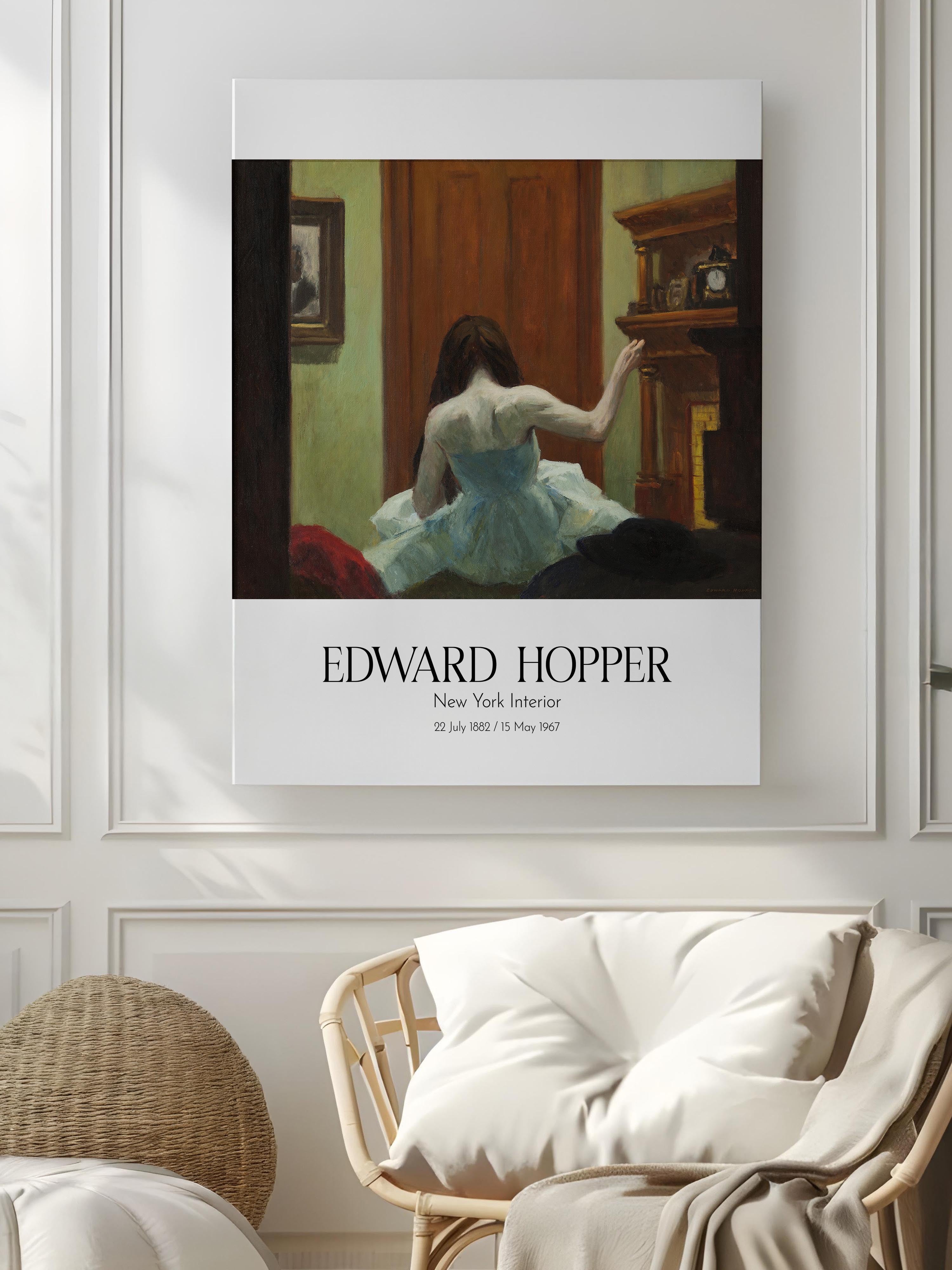Edward Hopper - New York Interior, Kanvas Tablo, Sanat Serisi NO:110178