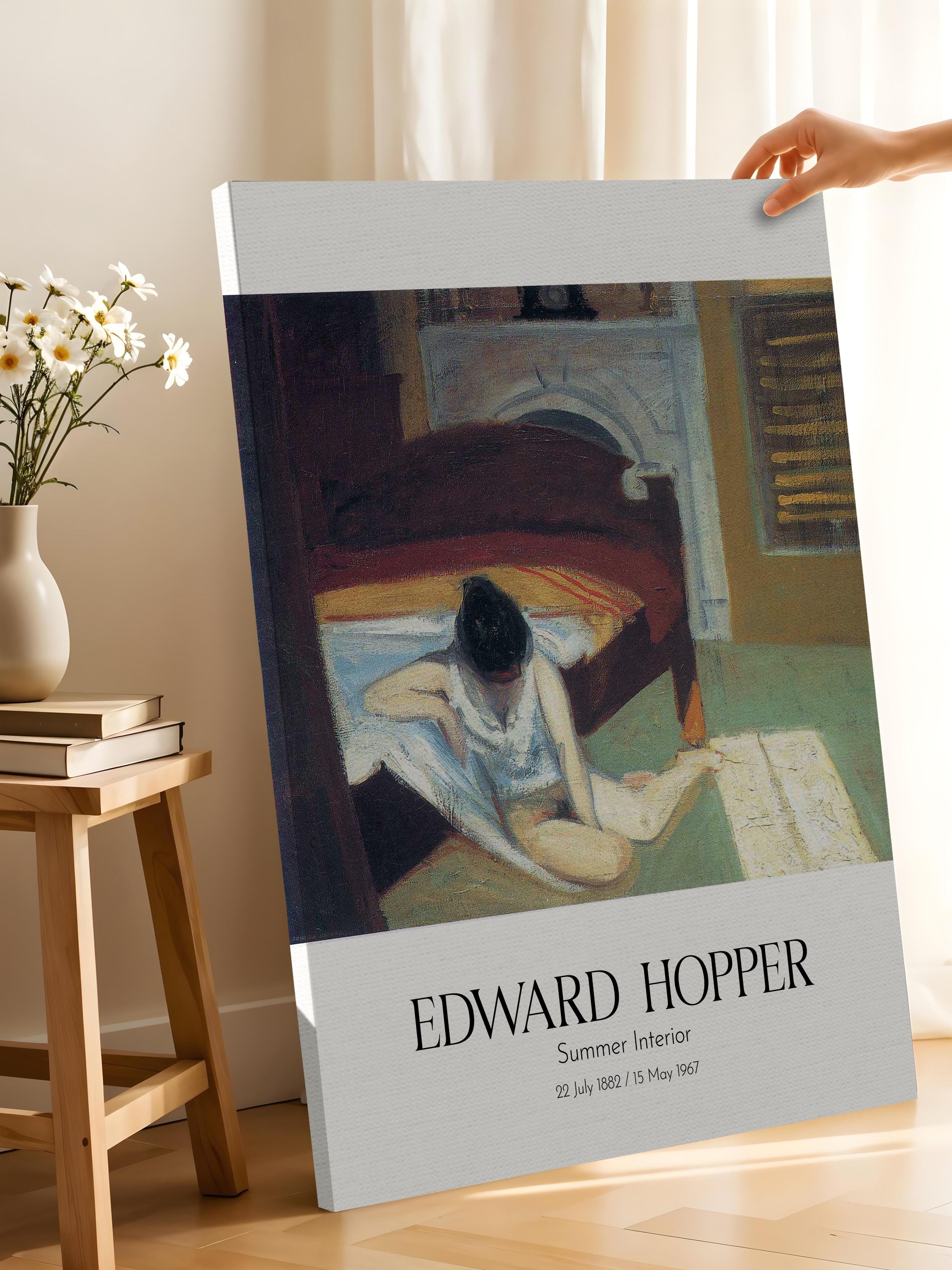 Edward Hopper - Summer Interior, Kanvas Tablo, Sanat Serisi NO:110181