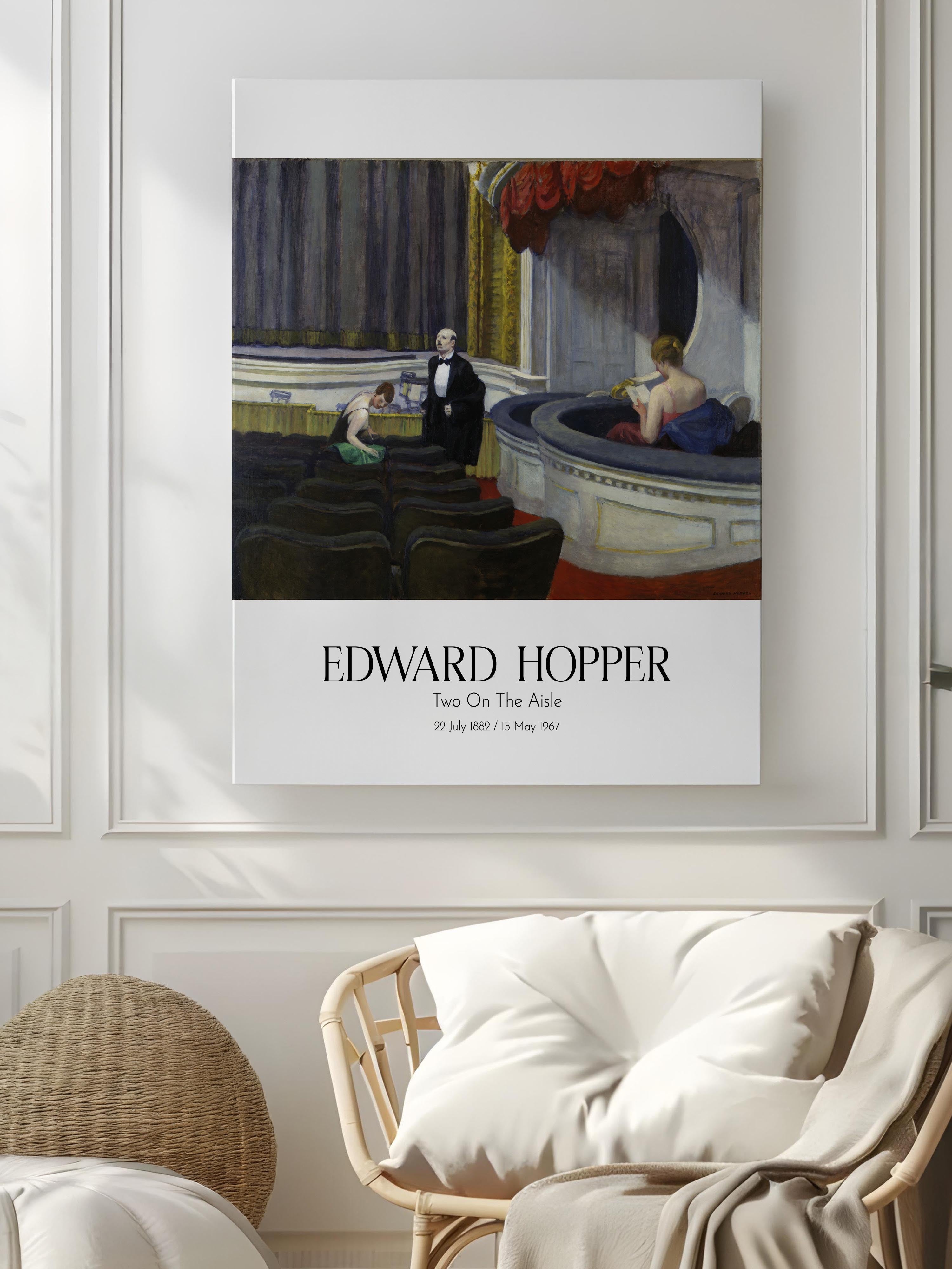 Edward Hopper - Two On The Aisle, Kanvas Tablo, Sanat Serisi NO:110183