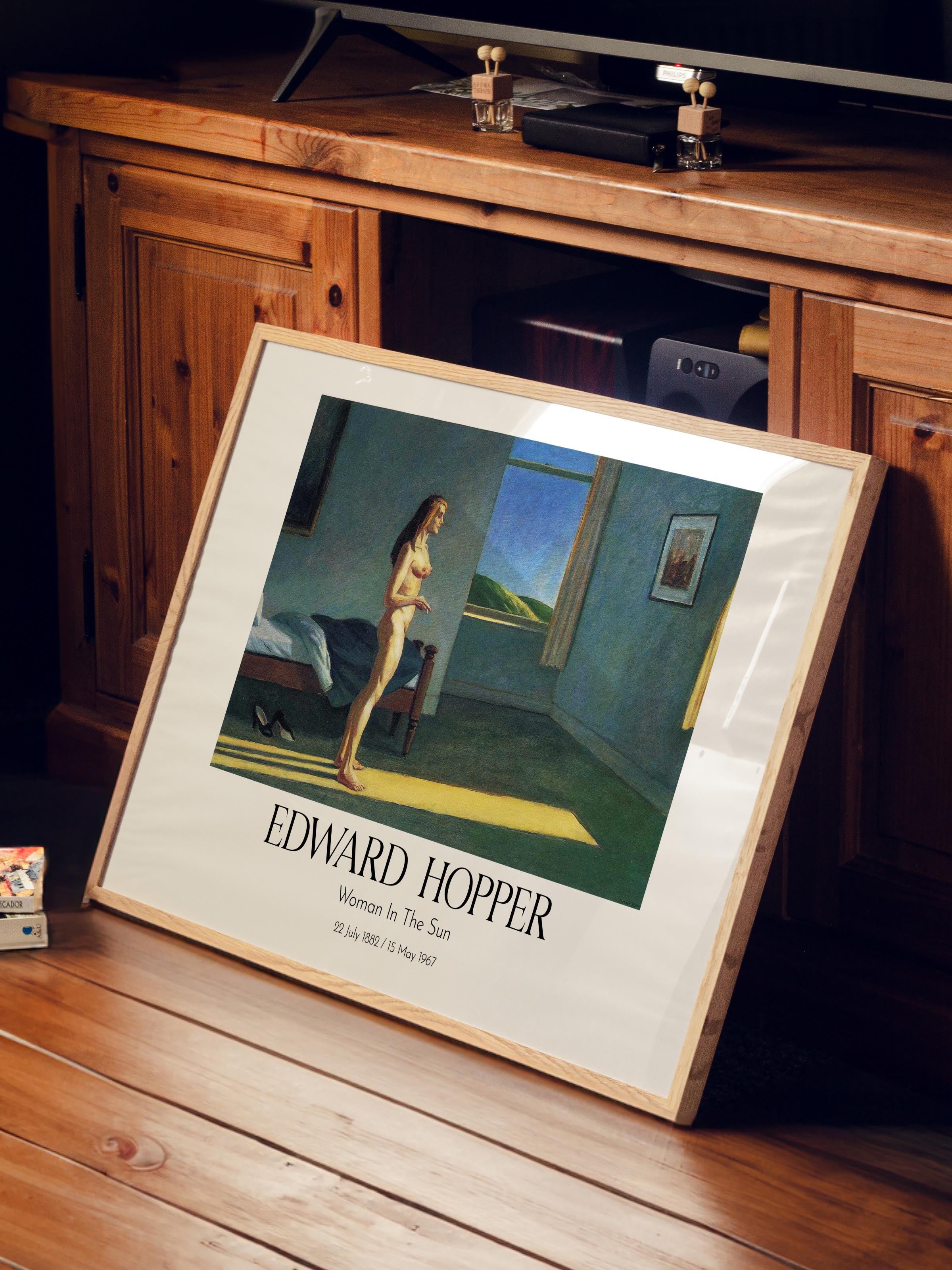 Edward Hopper - Woman In The Sun, Ahşap Çerçeveli Tablo, Sanat Serisi NO:110195