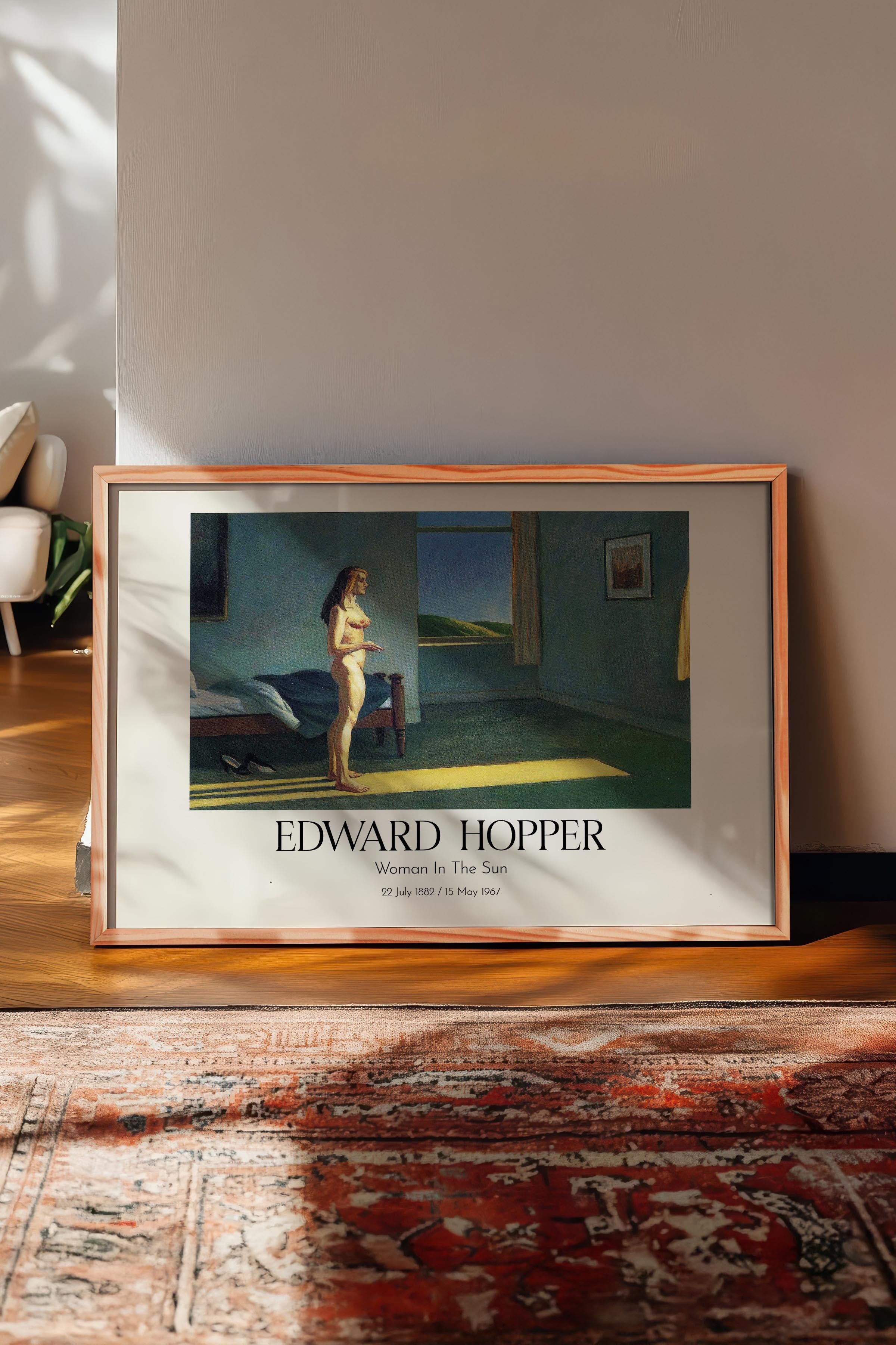 Edward Hopper - Woman In The Sun, Ahşap Çerçeveli Tablo, Sanat Serisi NO:110195