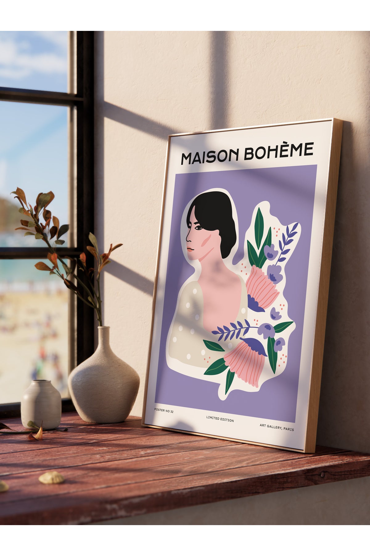 Estetik Duvar Posteri - Estetik Çizim Çerçevesiz Poster - Yatak Odası, Salon, Mutfak Duvar Dekoru