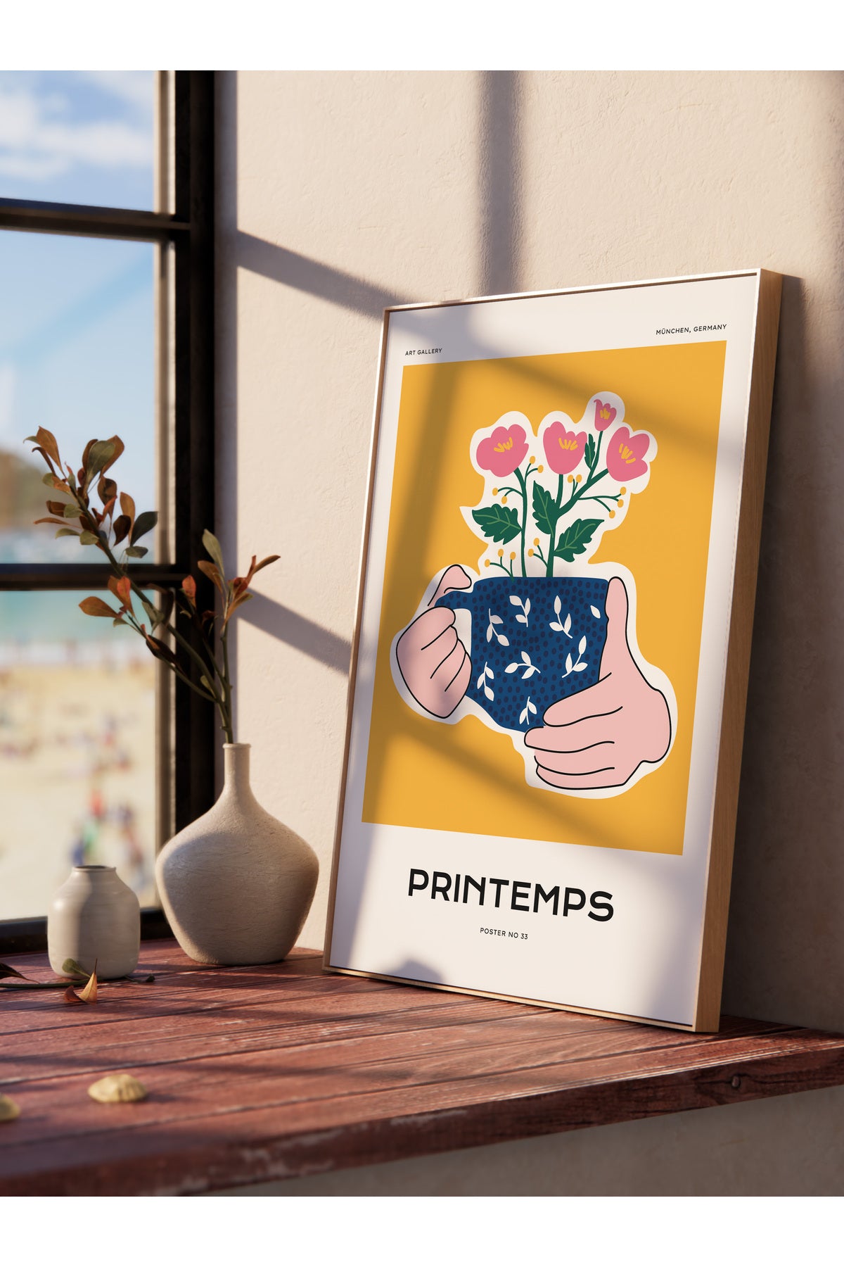 Estetik Duvar Posteri - Estetik Çizim Çerçevesiz Poster - Yatak Odası, Salon, Mutfak Duvar Dekoru