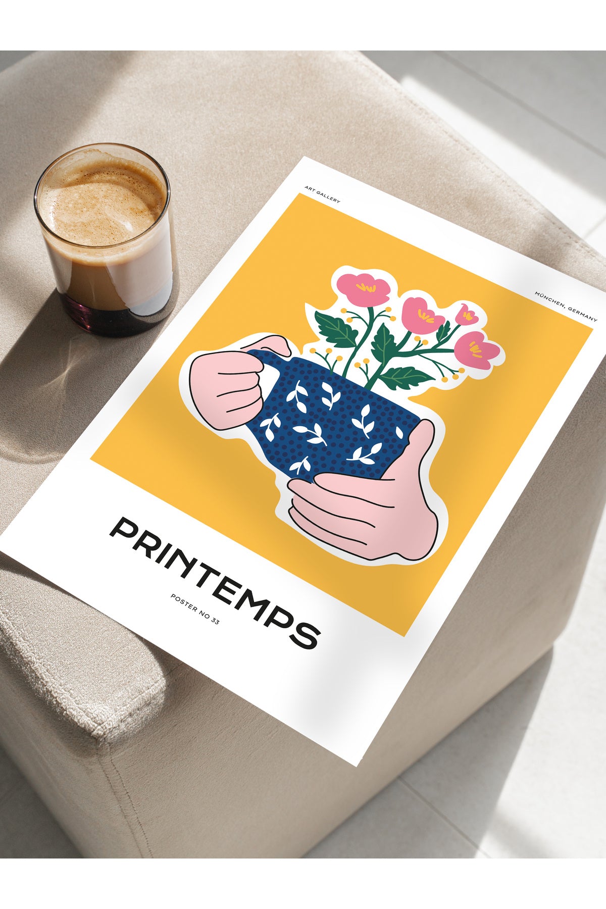 Estetik Duvar Posteri - Estetik Çizim Çerçevesiz Poster - Yatak Odası, Salon, Mutfak Duvar Dekoru