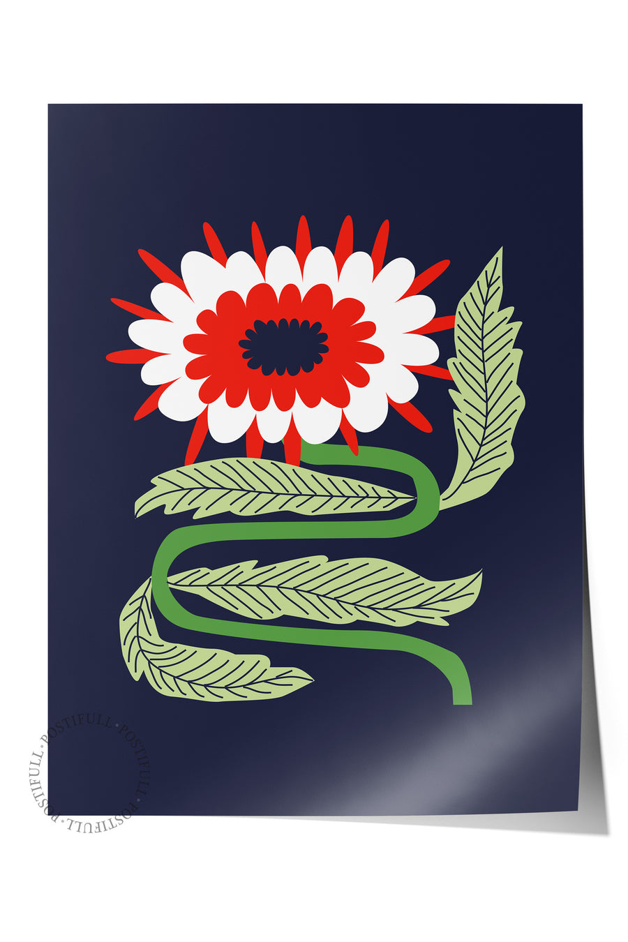 Modern Çiçek Deseni Çerçevesiz Poster