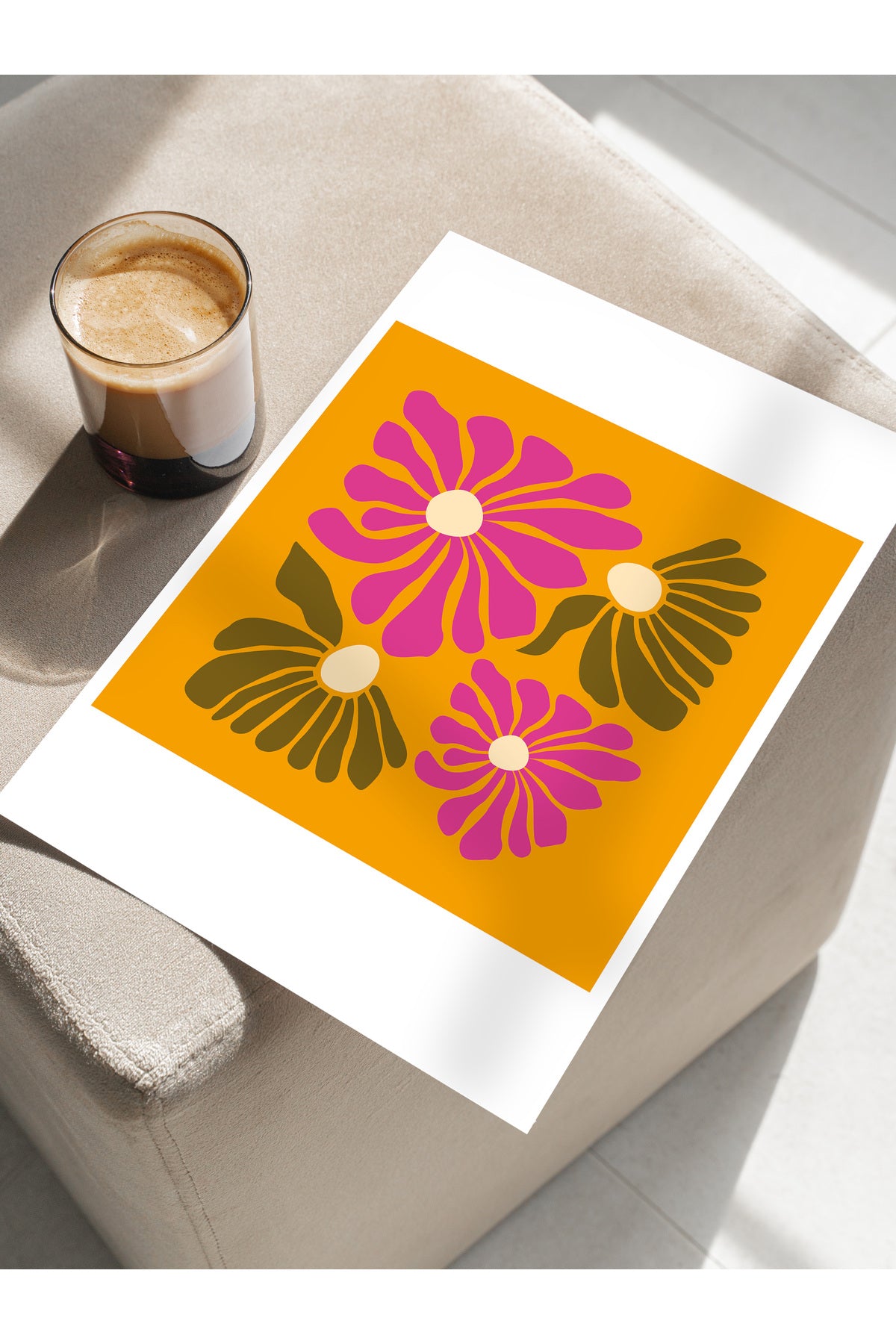 Estetik Duvar Posteri - Estetik Çizim Çerçevesiz Poster - Yatak Odası, Salon, Mutfak Duvar Dekoru