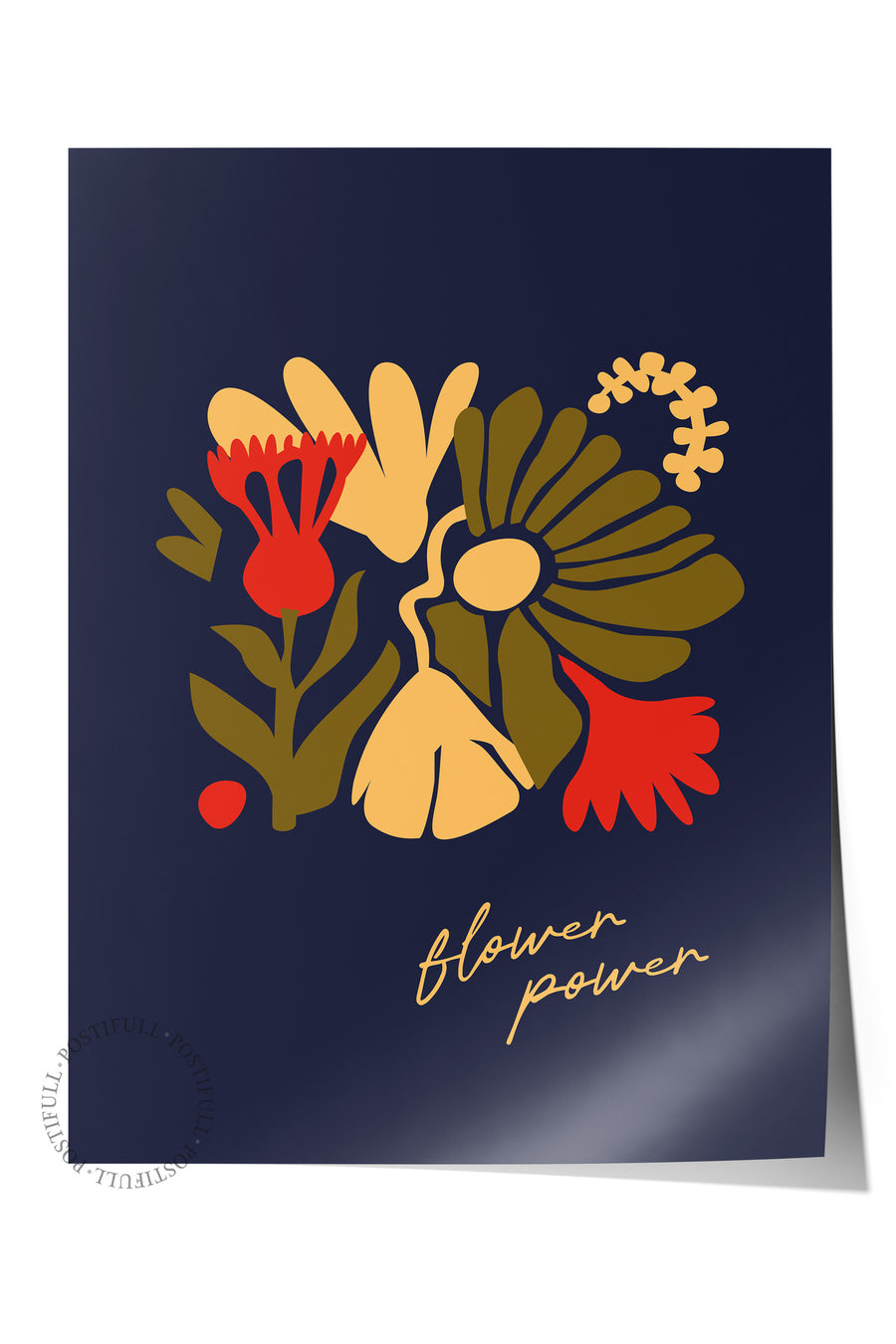 flower power Tropikal İllustrasyon Çerçevesiz Poster