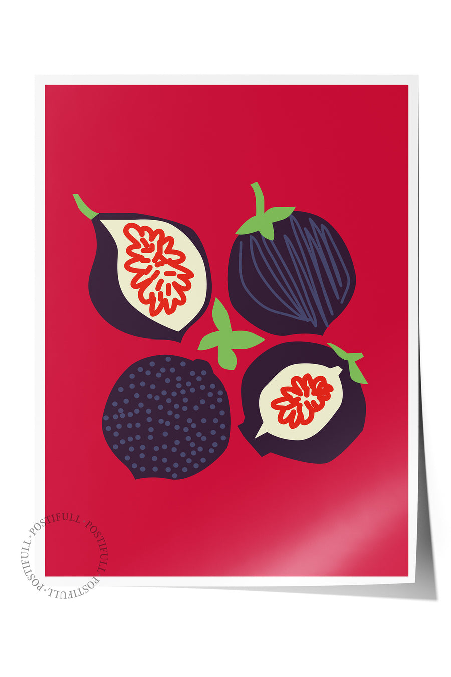 İncir Çizimi Tropikal İllustrasyon Çerçevesiz Poster
