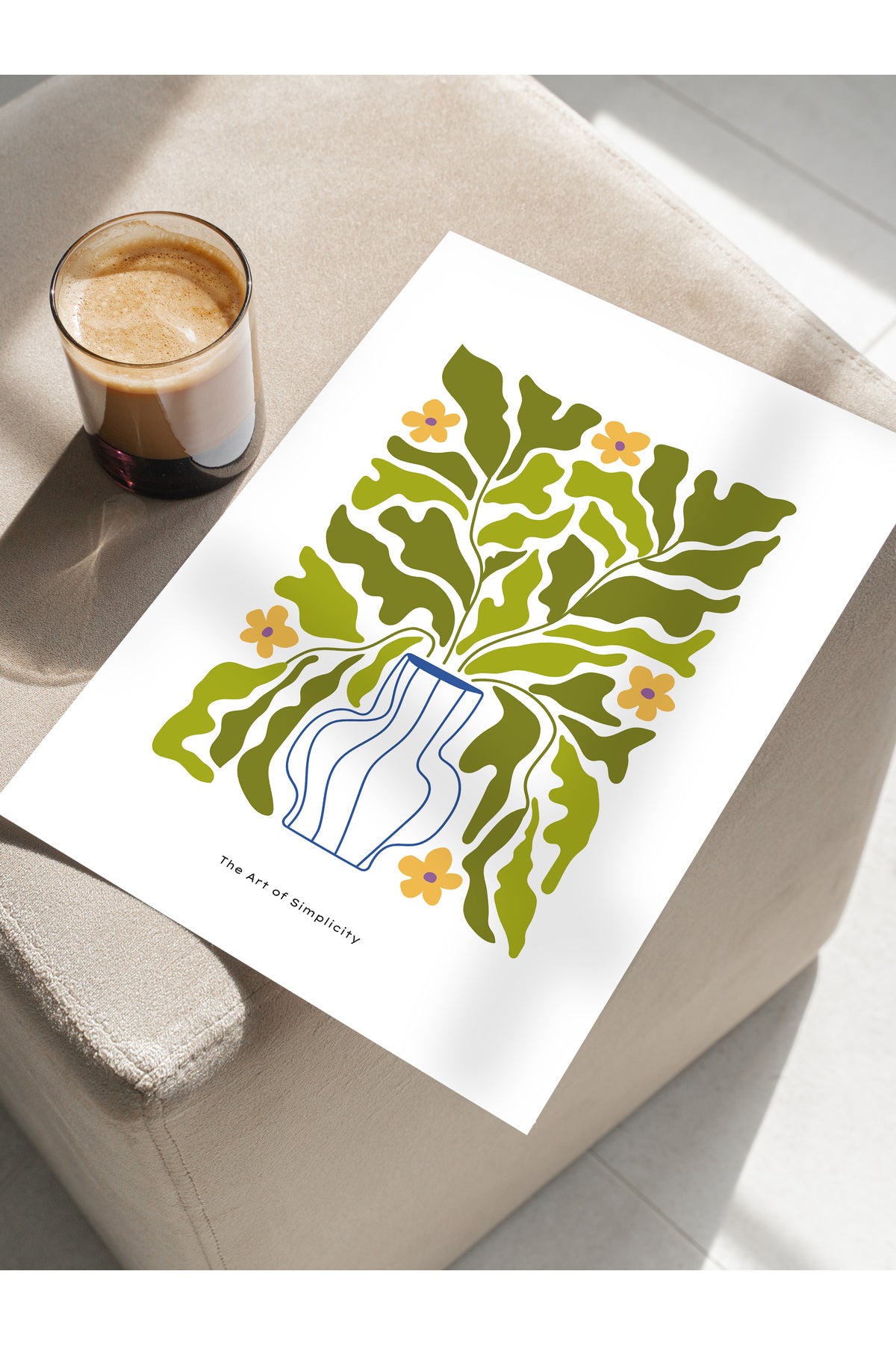 Estetik Duvar Posteri - Estetik Çizim Çerçevesiz Poster - Yatak Odası, Salon, Mutfak Duvar Dekoru