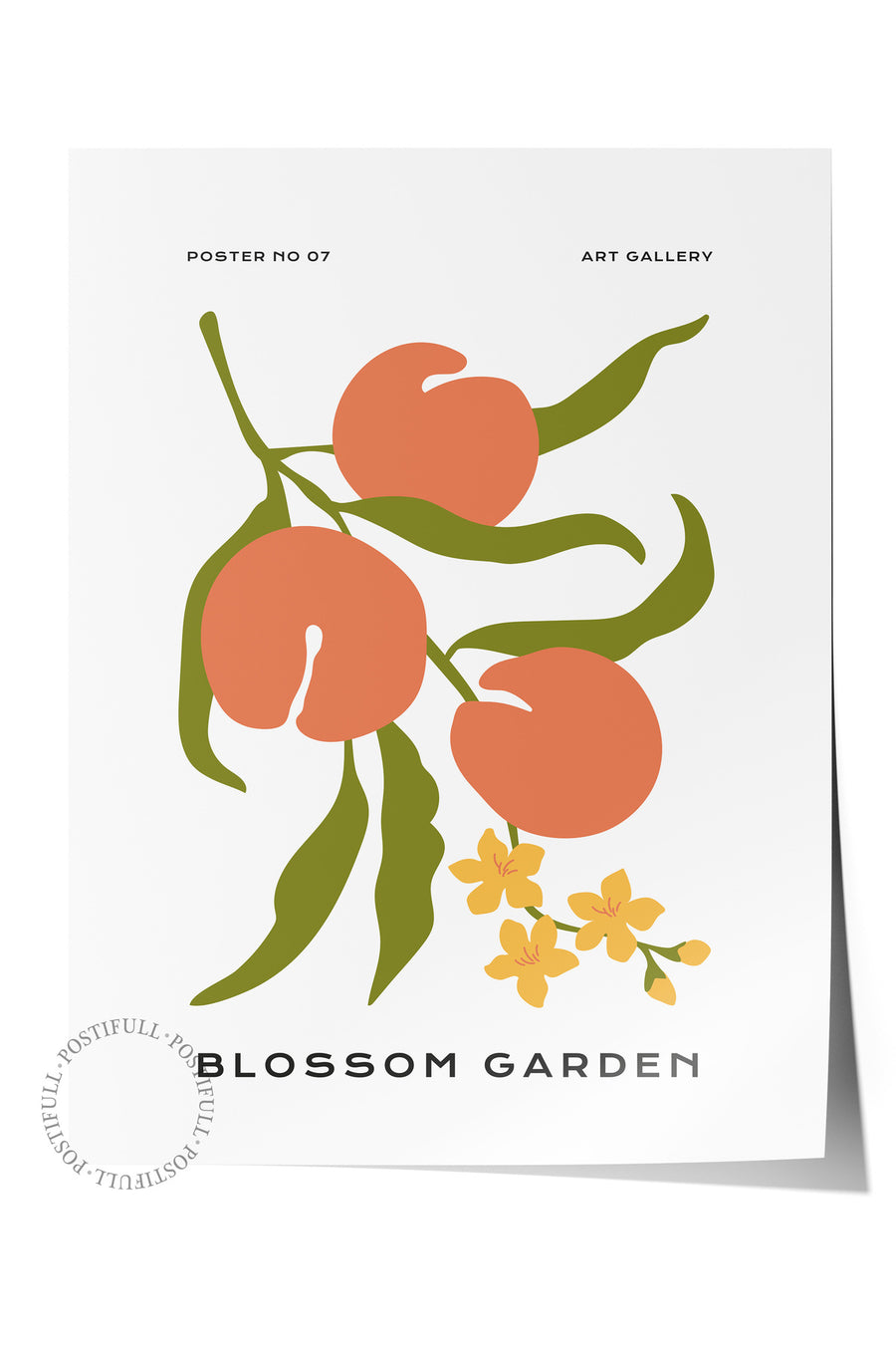 Farklı Tonlarda Blossom Garden Tropikal İllustrasyon Çerçevesiz Poster
