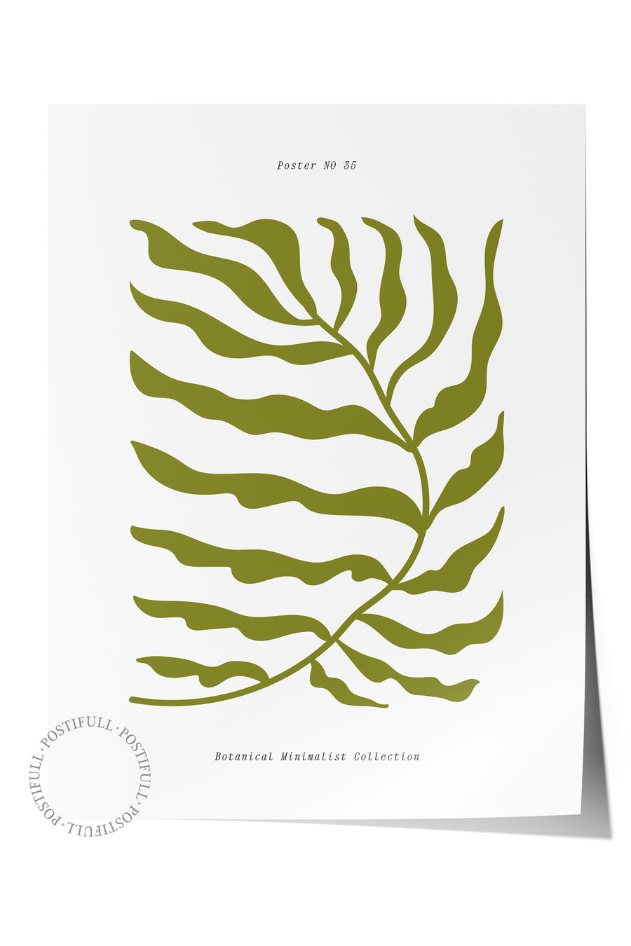 Minimalist Bitki Deseni Tropikal İllustrasyon Çerçevesiz Poster