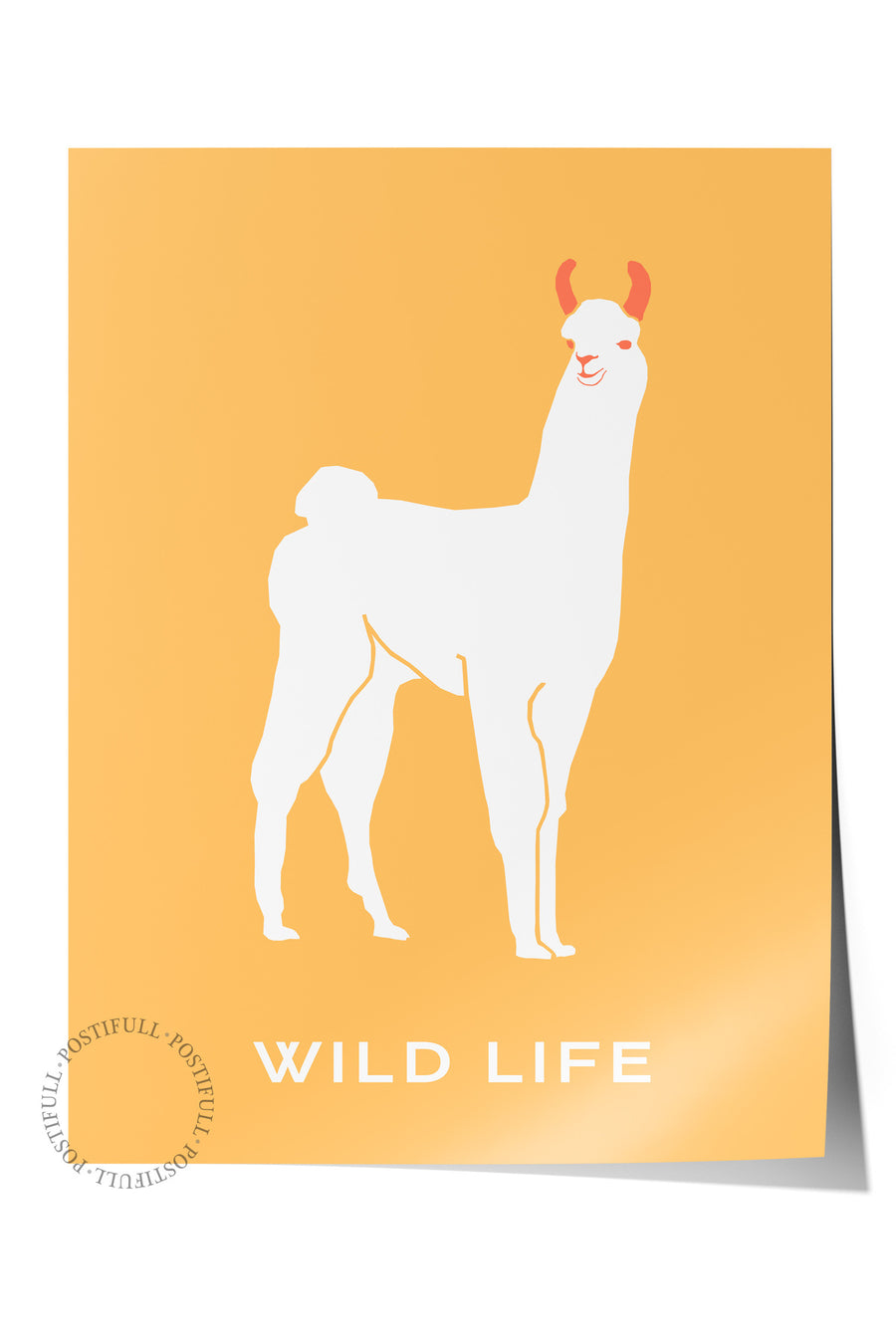 Farklı Tonlarda WILD LIFE Tropikal İllustrasyon Çerçevesiz Poster