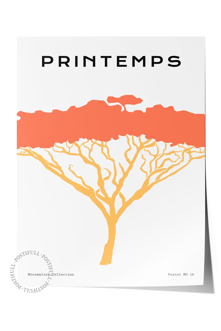 Farklı Tonlarda PRINTEMPS Tropikal İllustrasyon Çerçevesiz Poster