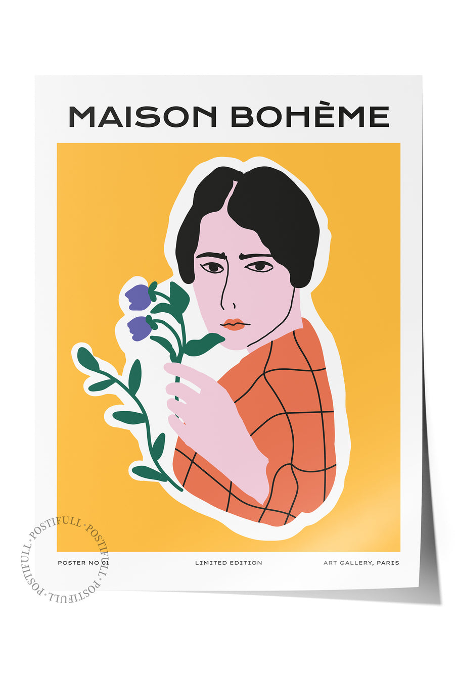 Farklı Tonlarda MAISON BOHÈME Tropikal İllustrasyon Çerçevesiz Poster