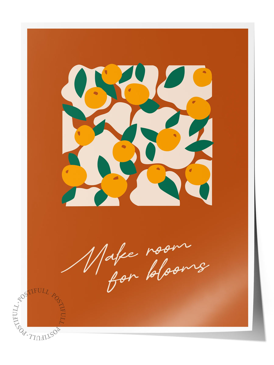 Make room for blooms Tropikal İllustrasyon Çerçevesiz Poster