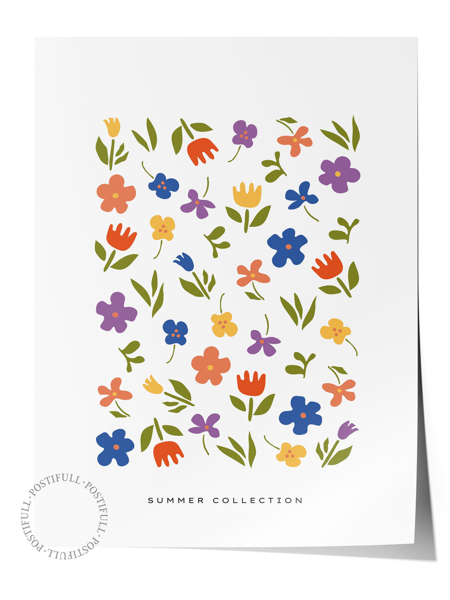 Summer Collection Tropikal İllustrasyon Çerçevesiz Poster