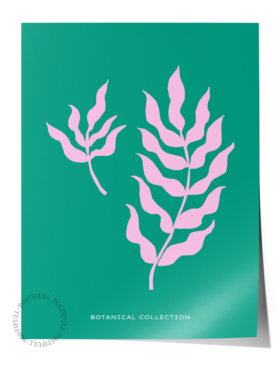 Farklı Tonlarda Botanical Collection Tropikal İllustrasyon Çerçevesiz Poster