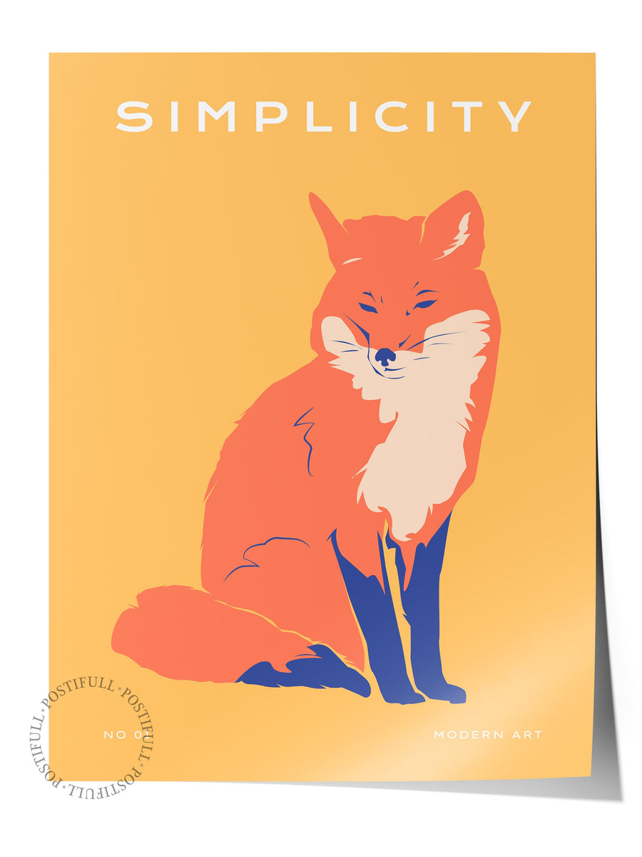 Farklı Tonlarda SIMPLICITY Tropikal İllustrasyon Çerçevesiz Poster