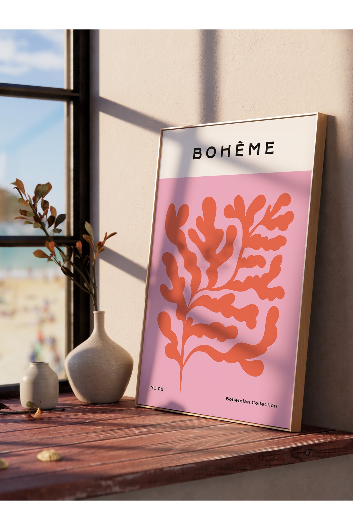 Estetik Duvar Posteri - Renkli Bohem Çerçevesiz Poster - Oturma Odası, Salon, Mutfak Duvar Dekoru