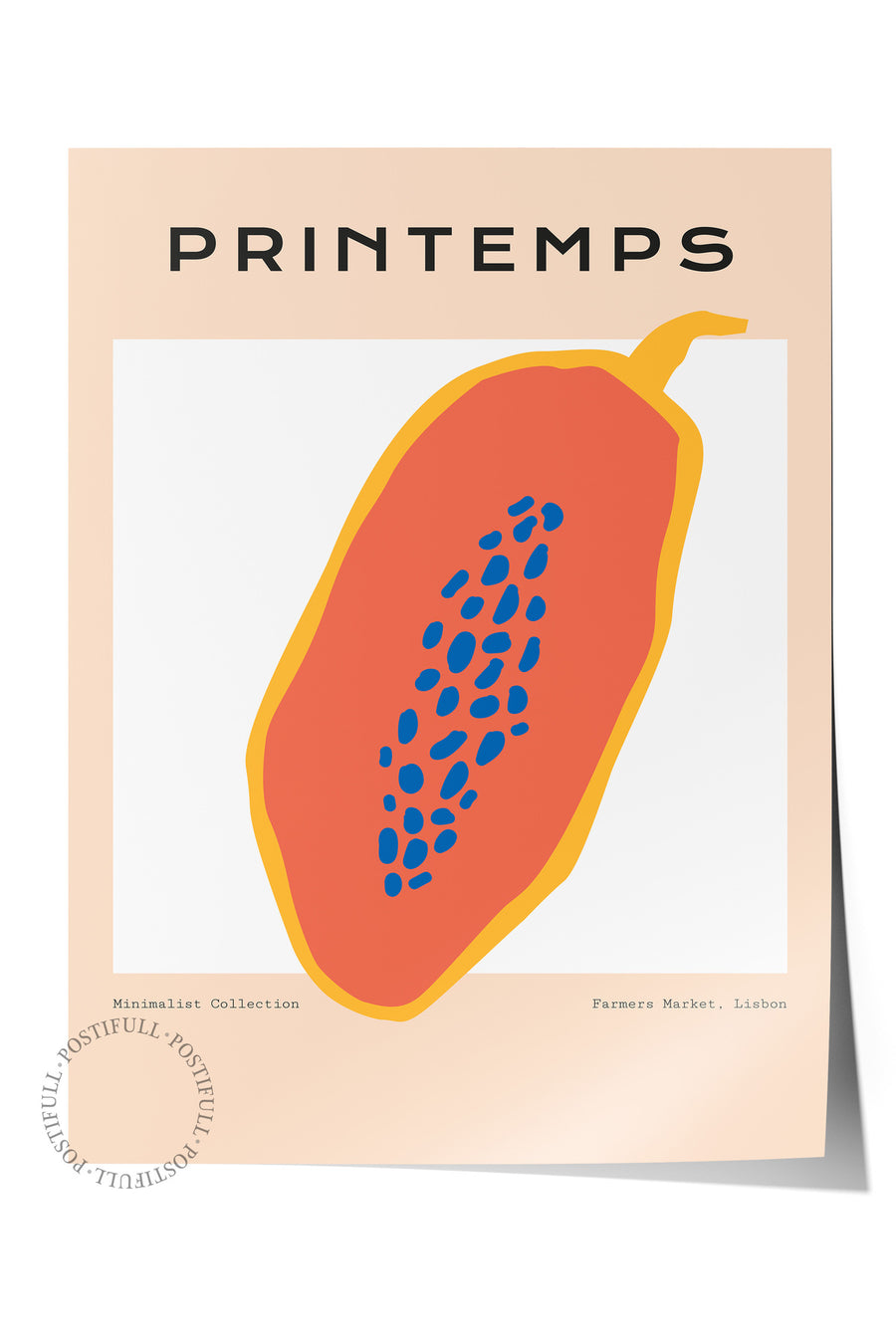 Farklı Tonlarda PRINTEMPS Renkli Bohem Çerçevesiz Poster