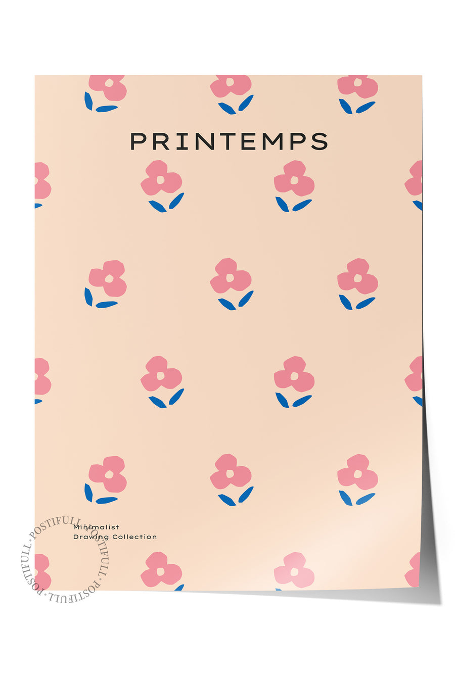 Farklı Tonlarda PRINTEMPS Renkli Bohem Çerçevesiz Poster