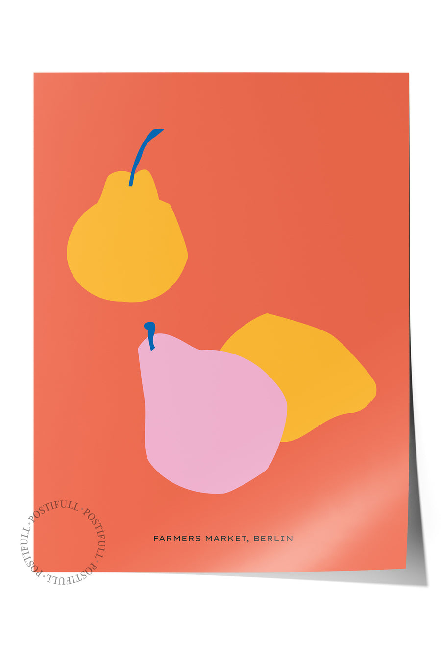 Farmers Market, Berlin Renkli Bohem Çerçevesiz Poster