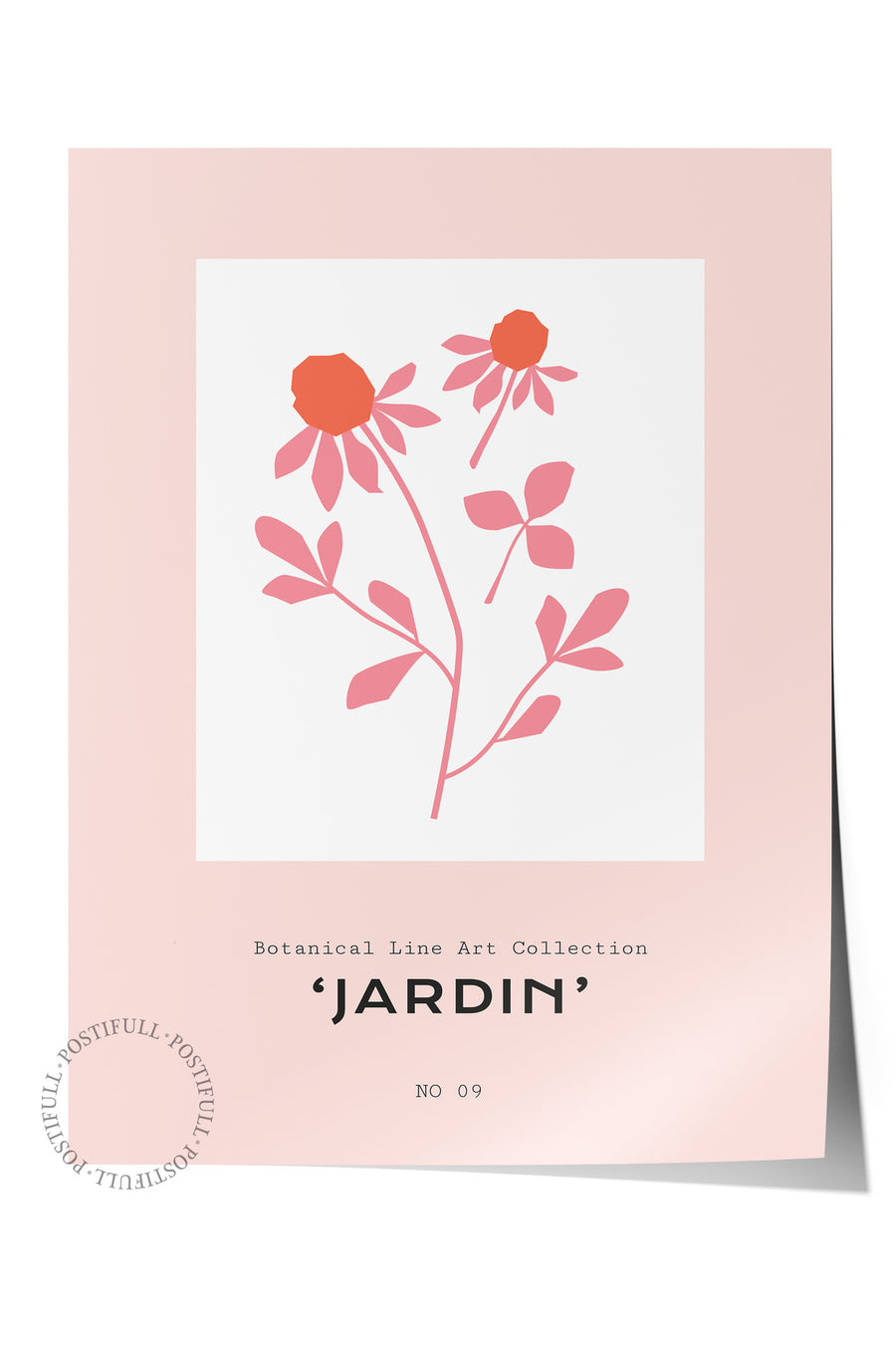 Farklı Tonlarda JARDIN Renkli Bohem Çerçevesiz Poster