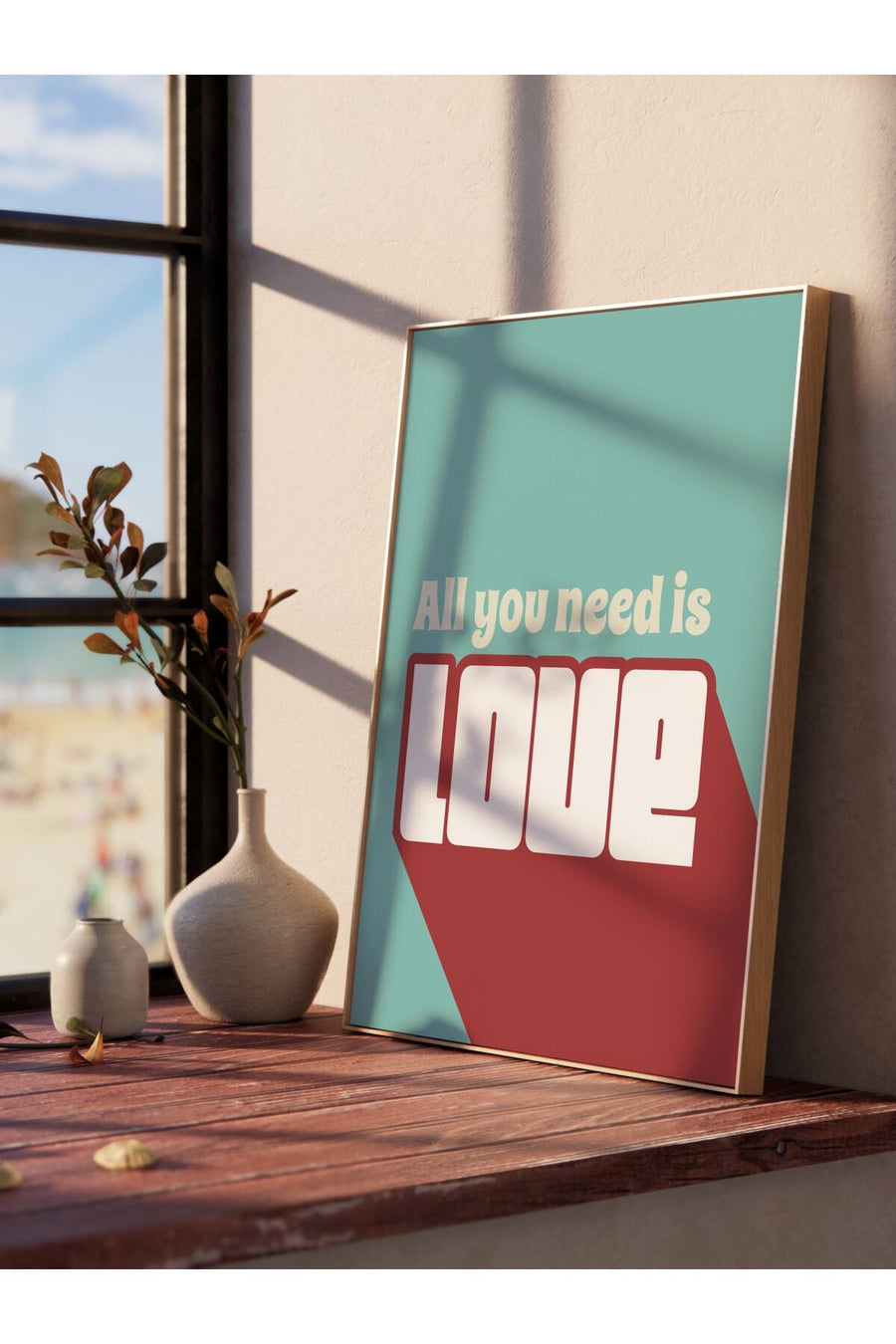 All you need is LOVE Yazı Sanatı Çerçevesiz Poster
