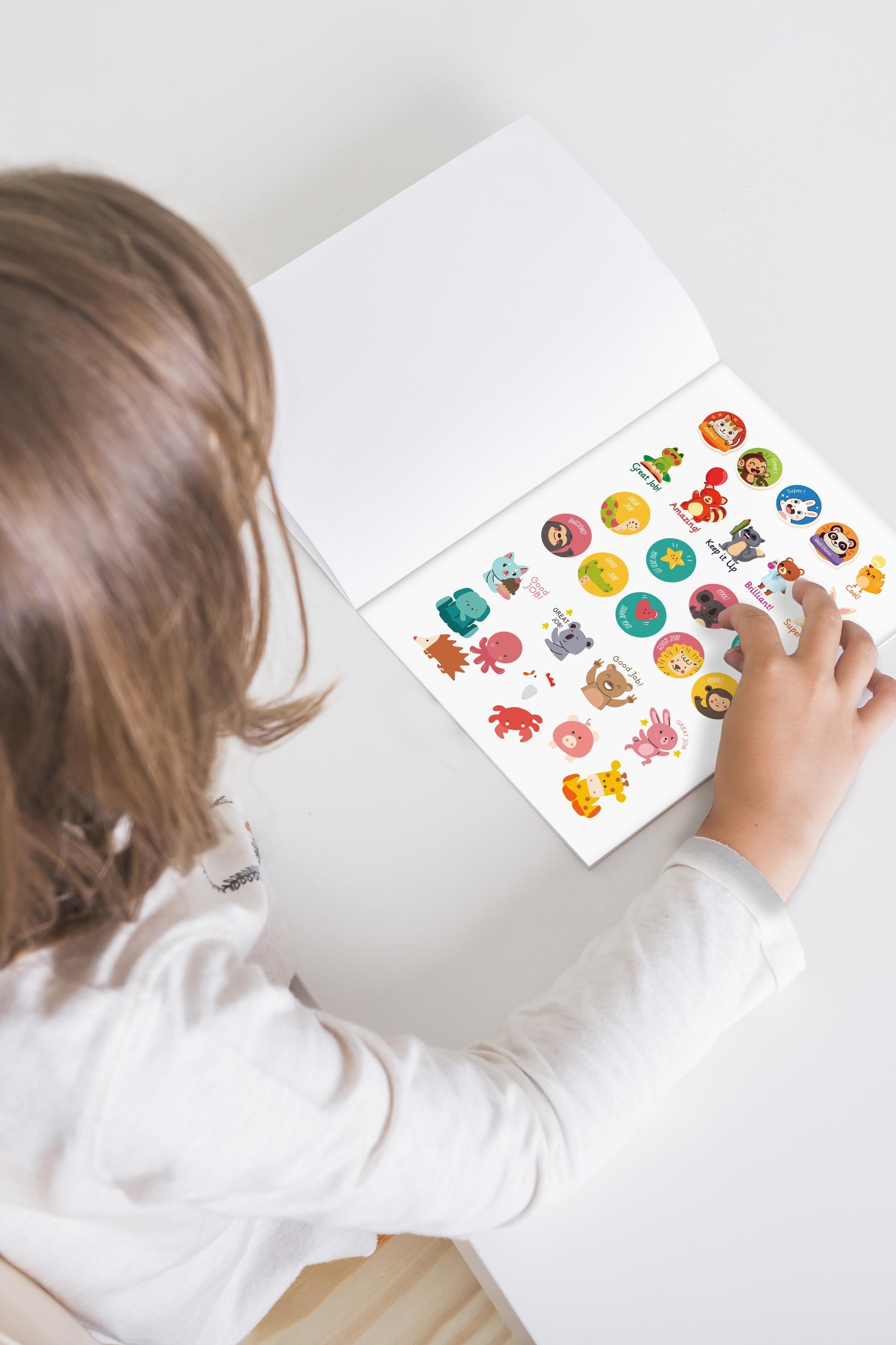 Etiket Seti, 500 Sticker, 16 Sayfa Sticker Book, Bullet Journal, Günlük, Laptop, Telefon Uyumlu