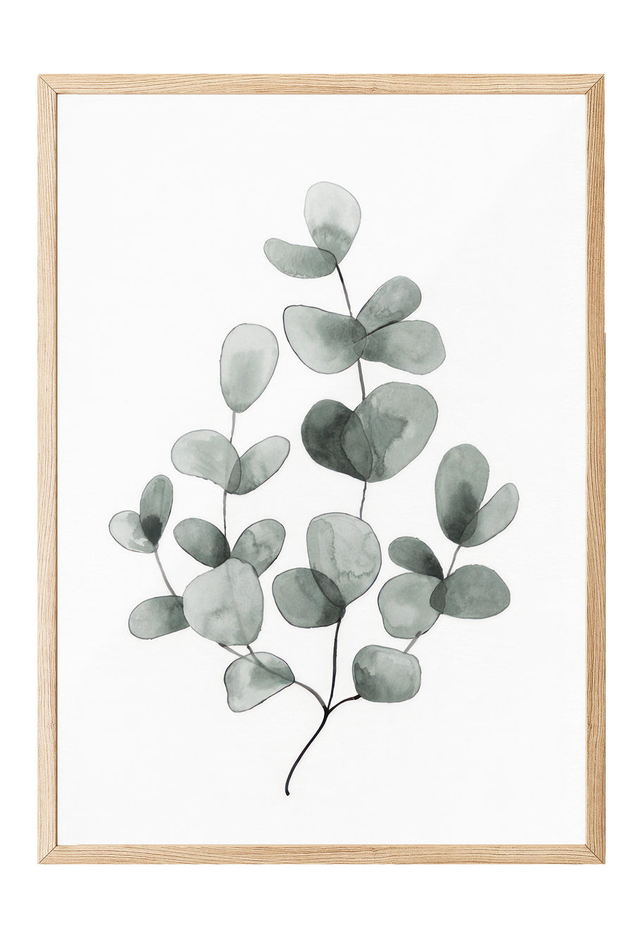 Suluboya Yapraklar Poster – Ahşap Çerçeveli Tablo