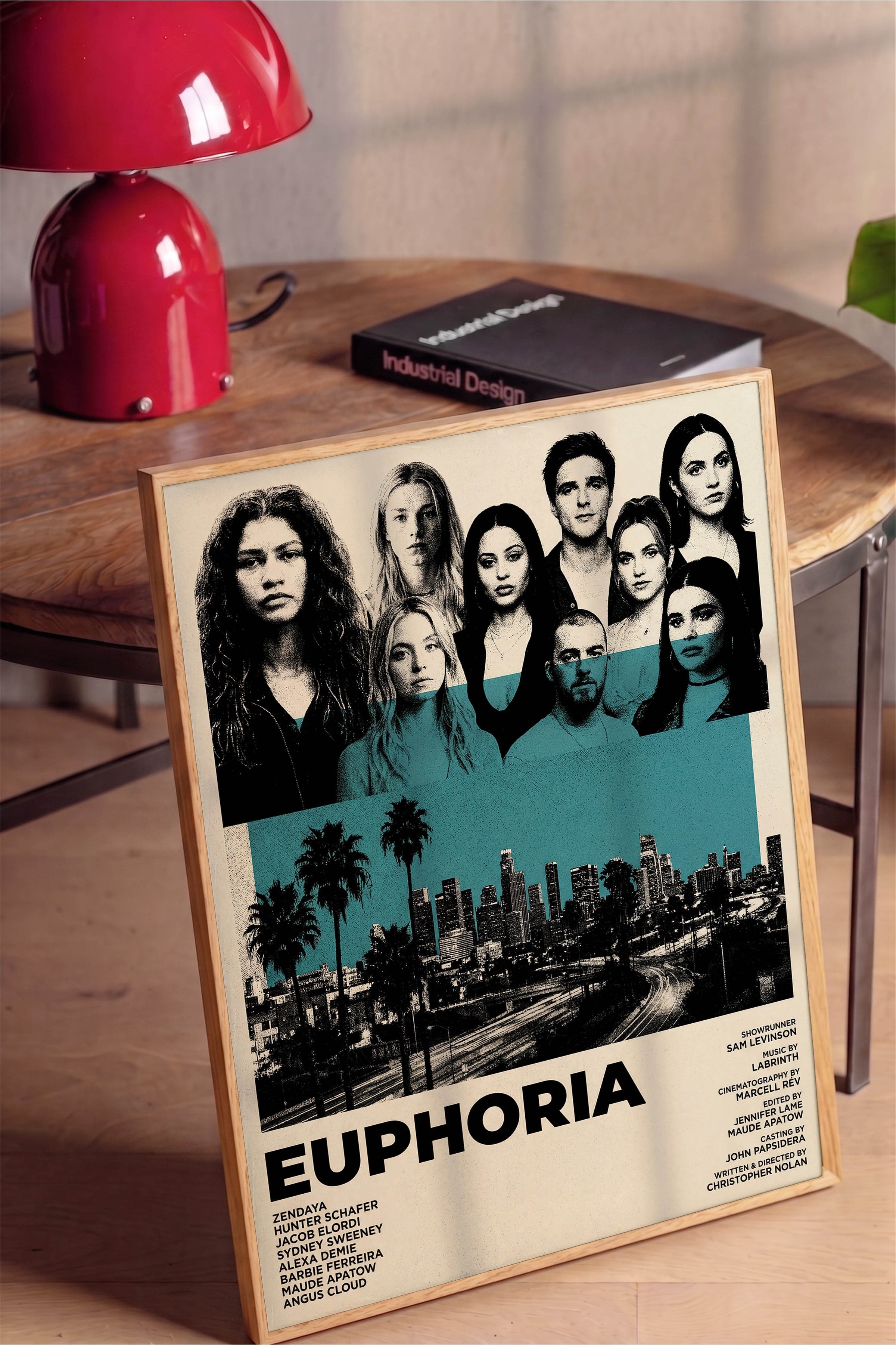 Euphoria Ahşap Çerçeveli Poster, Sinema ve Dizi Tablo, Film Dizi Afişleri NO:112791
