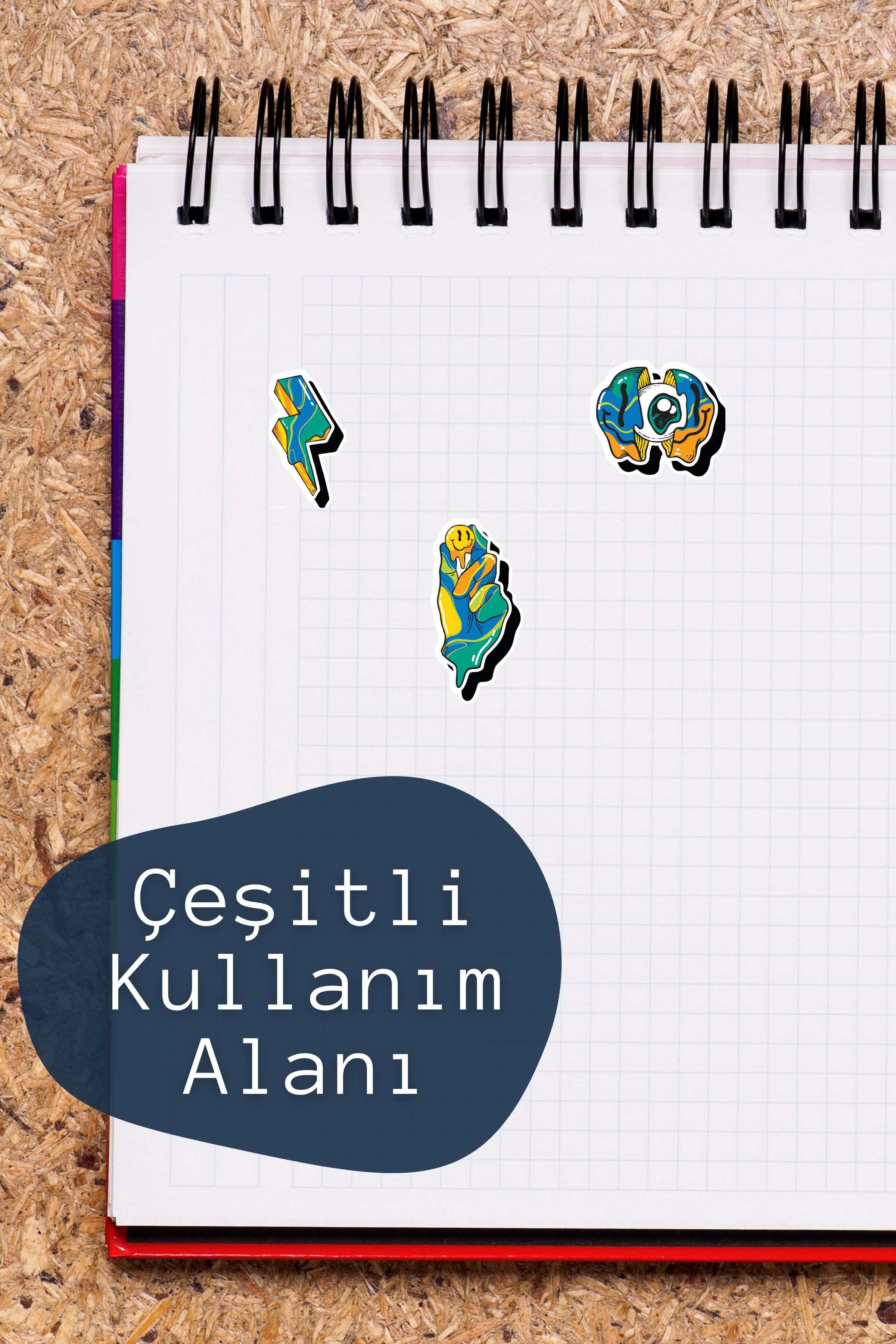 Fantastic Temalı Sticker ve Etiket Seti - Orta Boy - Su Geçirmez, Kalın Yapışkanlı Sticker Seti