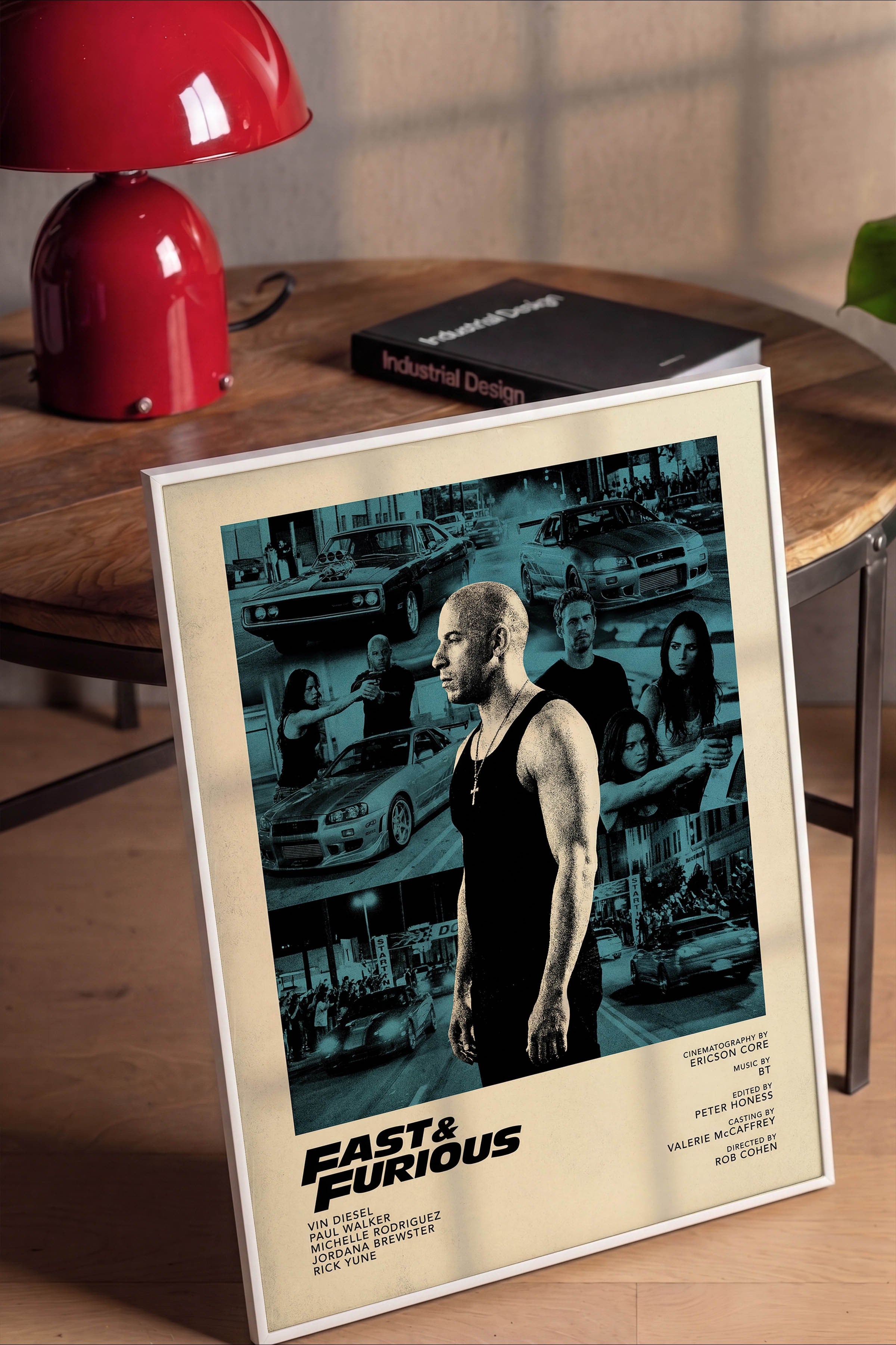 Fast & Furious Beyaz Çerçeveli Poster, Sinema ve Dizi Tablo, Film Dizi Afişleri NO:112835