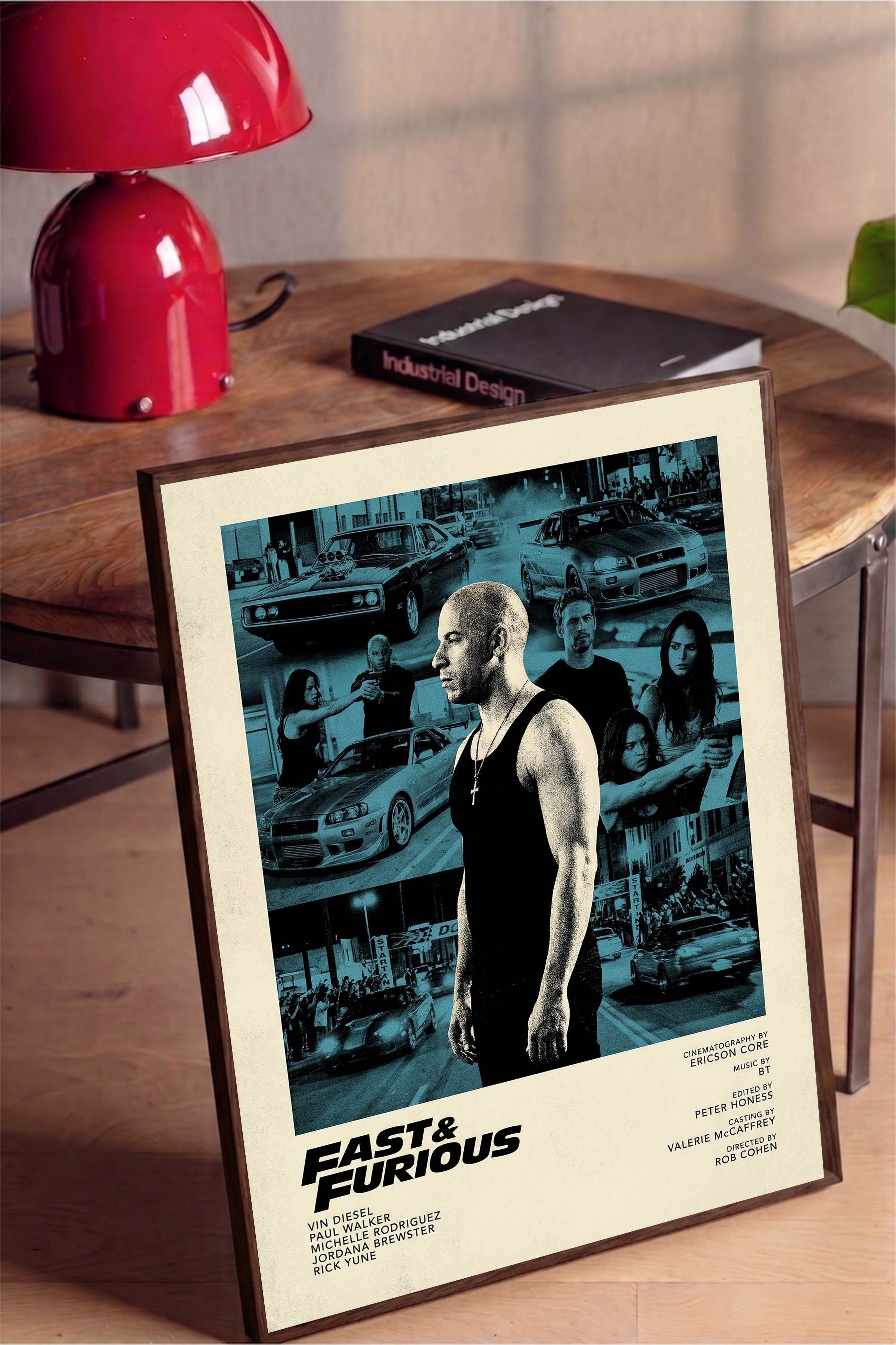 Fast & Furious Kahverengi Çerçeveli Poster, Sinema ve Dizi Tablo, Film Dizi Afişleri NO:112835