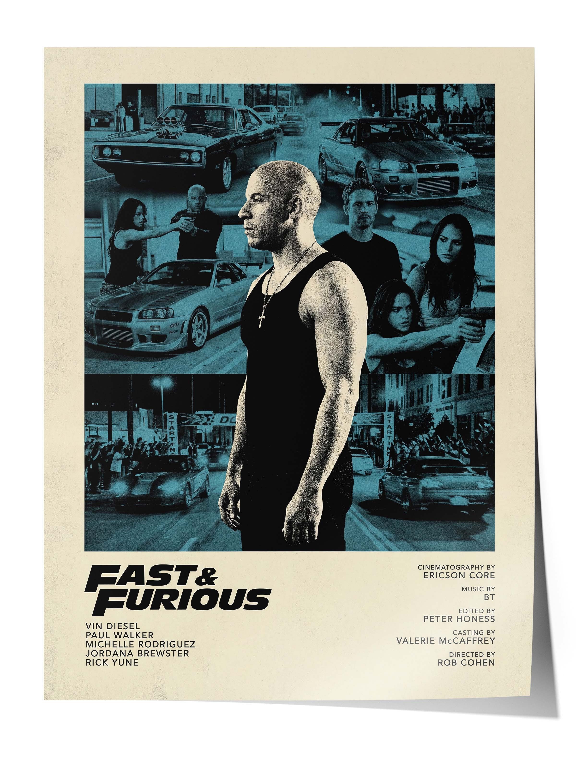 Fast & Furious Posteri, Sinema ve Dizi Tablo Posterleri, Film Dizi Afişleri NO:112835