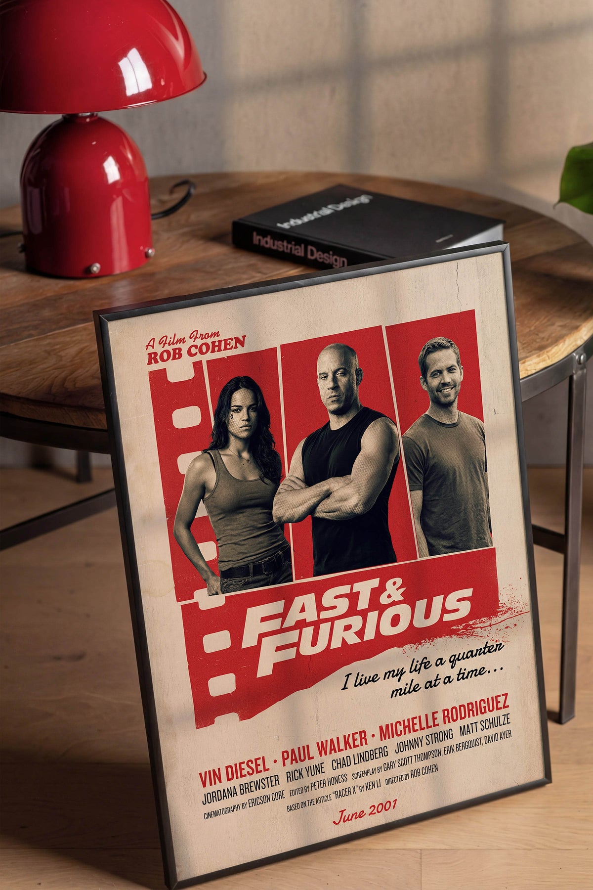 Fast & Furious Siyah Çerçeveli Poster, Sinema ve Dizi Tablo, Film Dizi Afişleri NO:112910