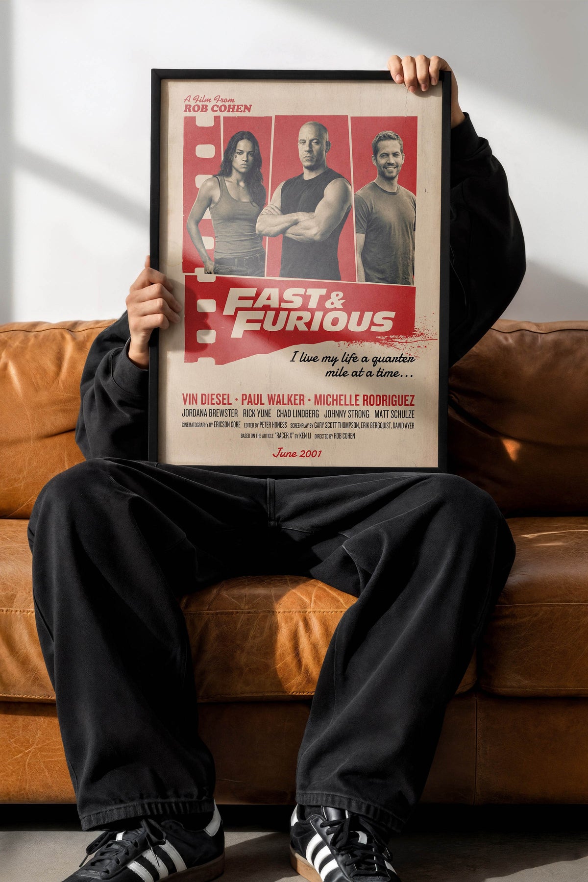 Fast & Furious Siyah Çerçeveli Poster, Sinema ve Dizi Tablo, Film Dizi Afişleri NO:112910