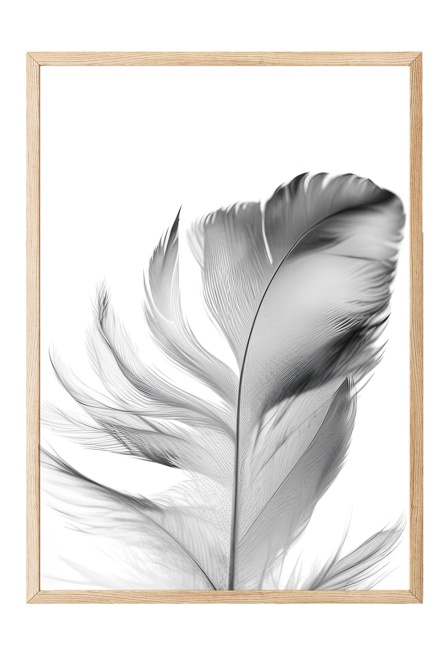 Feather Çerçeveli Tablo, Ahşap Çerçeve ve Poster, Dikey Duvar Tablosu Comfort Serisi NO:108302