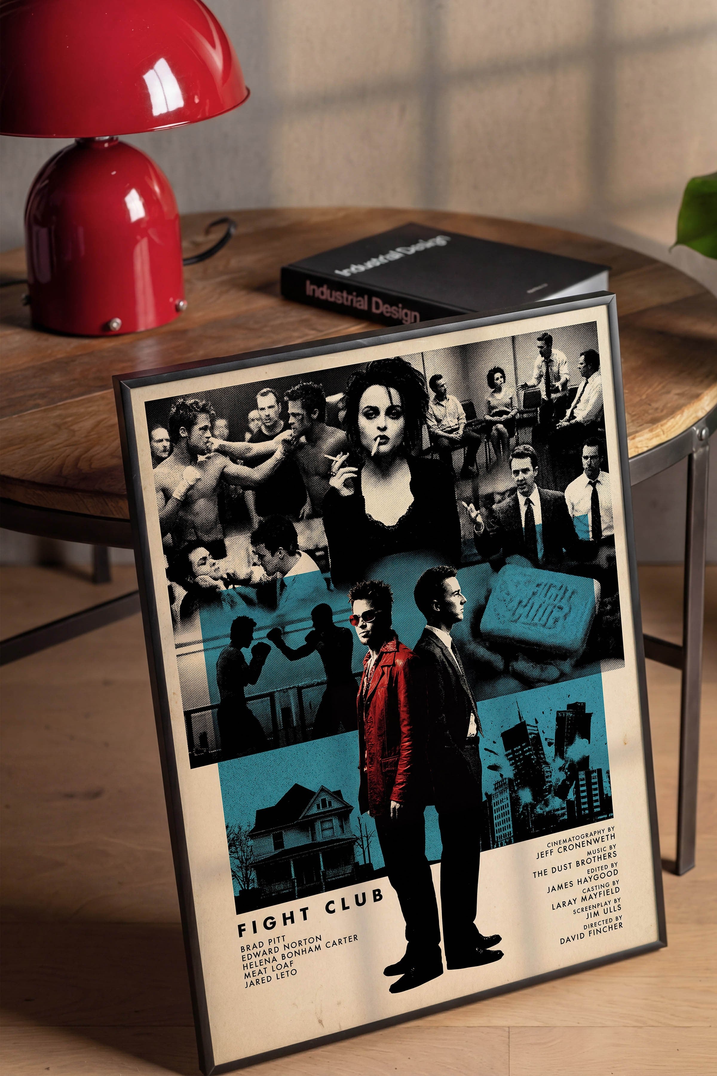 Fight Club Siyah Çerçeveli Poster, Sinema ve Dizi Tablo, Film Dizi Afişleri NO:112822