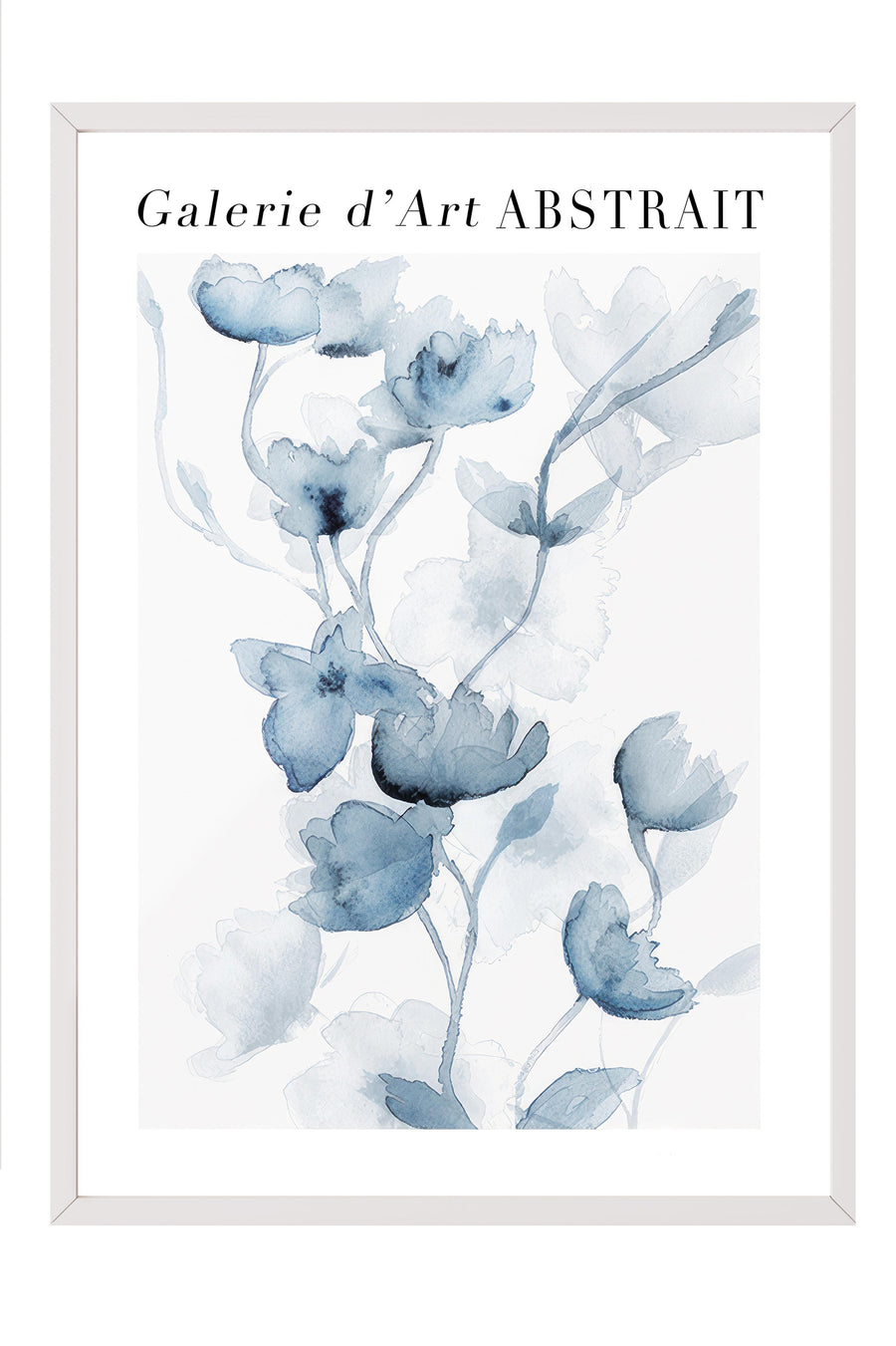 Galerie d’Art ABSTRAIT Poster – Beyaz Çerçeveli Tablo