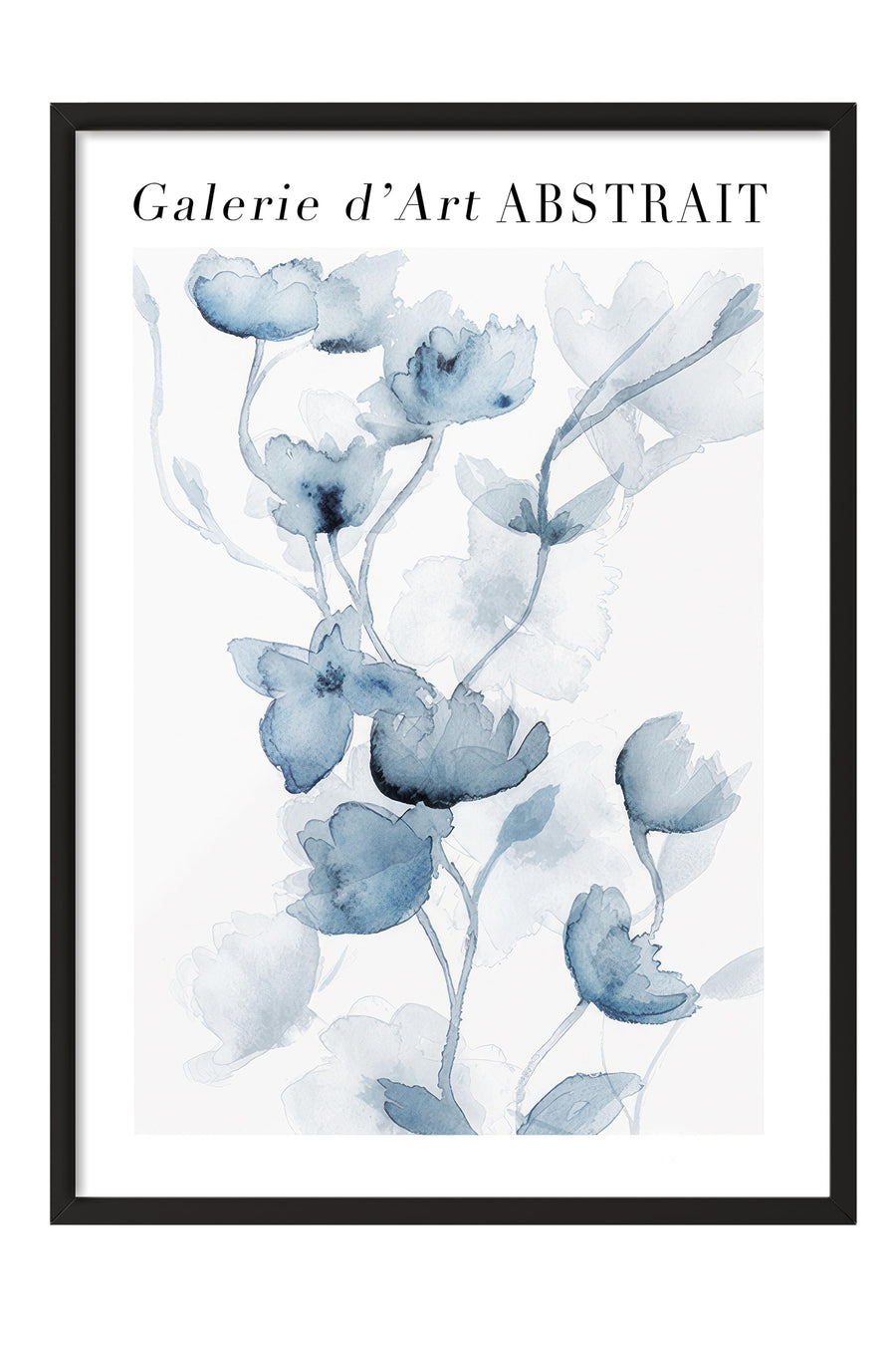 Galerie d’Art ABSTRAIT Poster – Siyah Çerçeveli Tablo