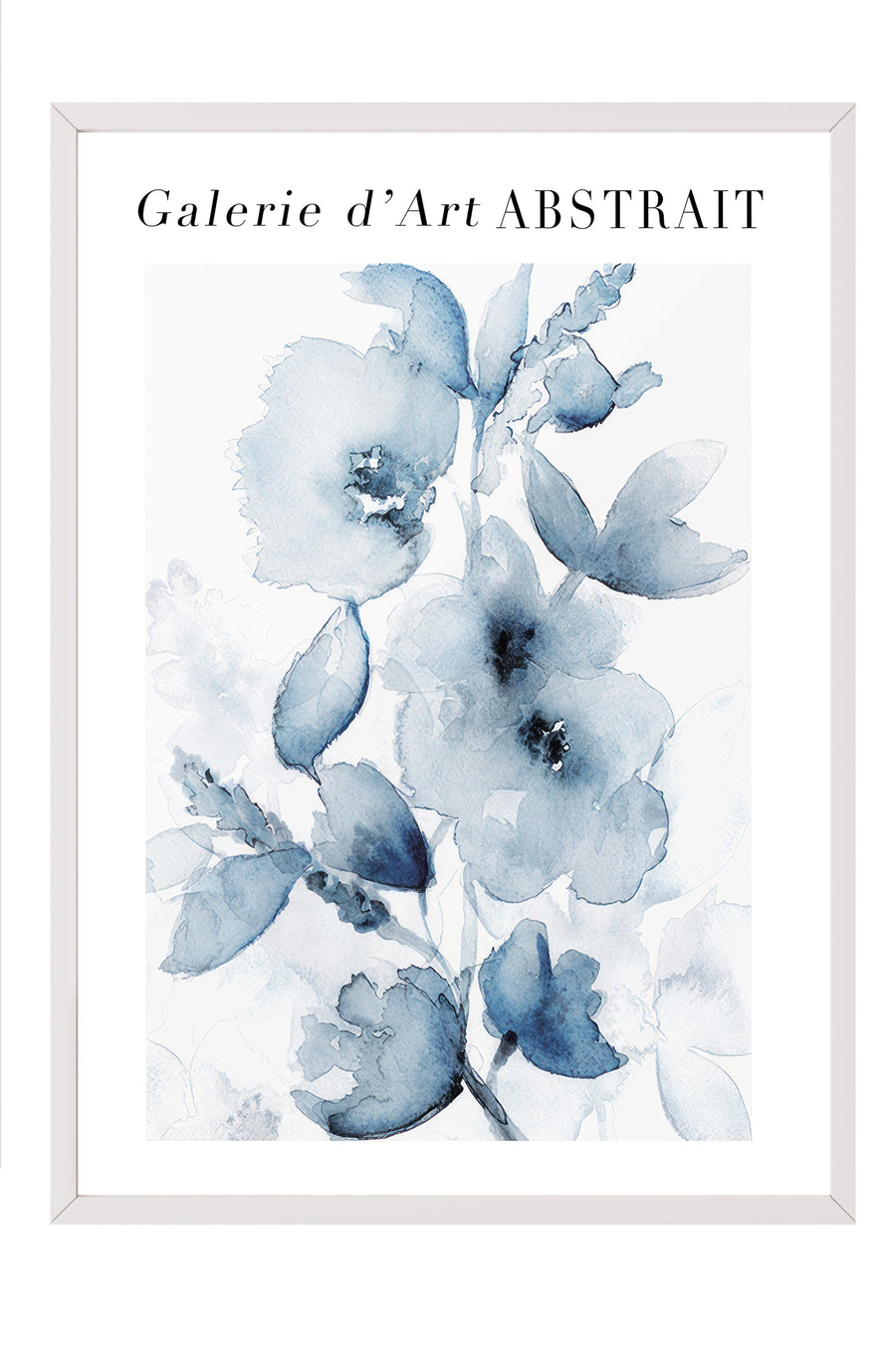 Galerie d'Art ABSTRAIT Poster – Beyaz Çerçeveli Tablo