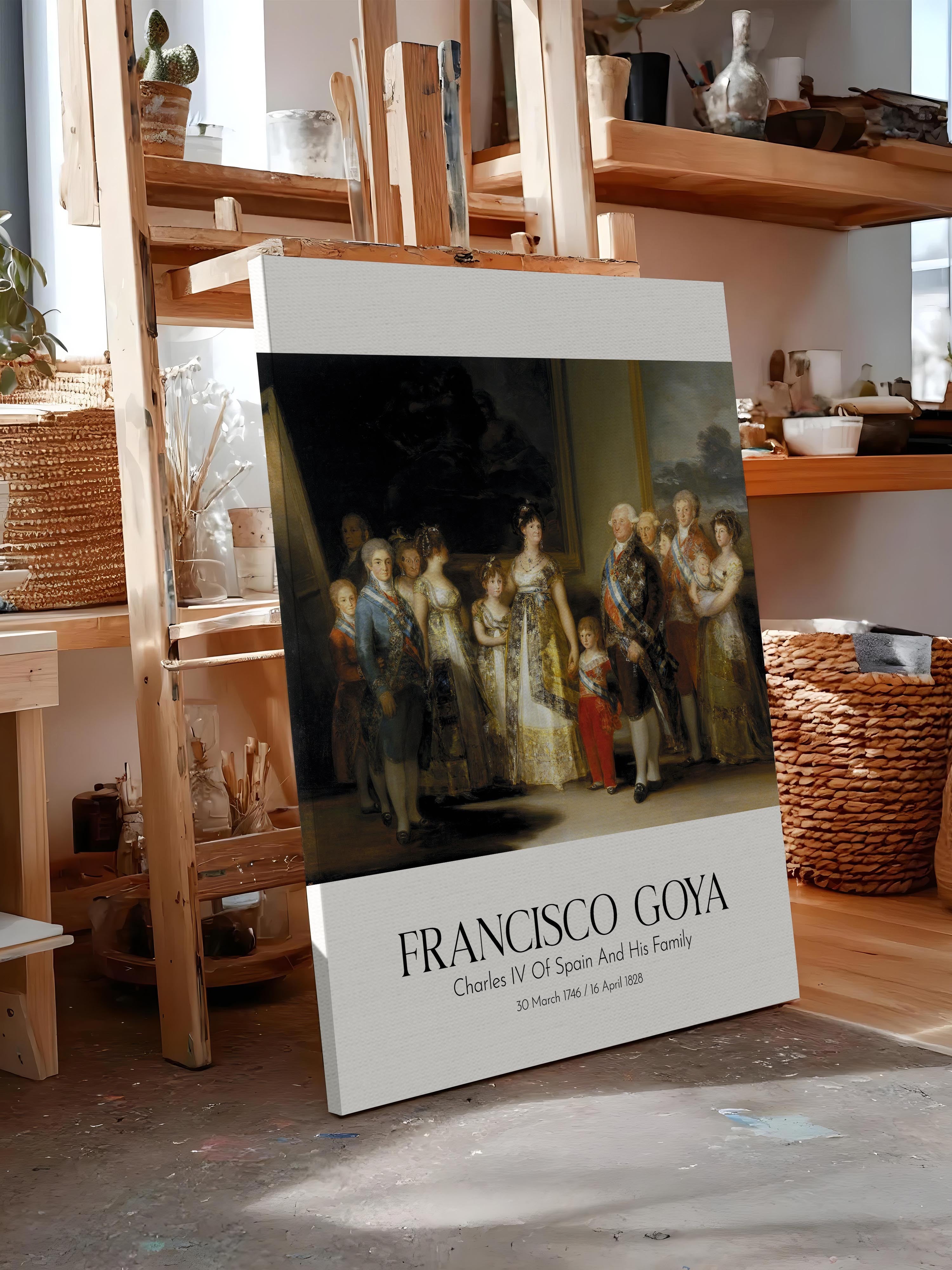 Francisco Goya - Charles Iv Of Spain And His Family, Kanvas Tablo, Sanat Serisi NO:111844
