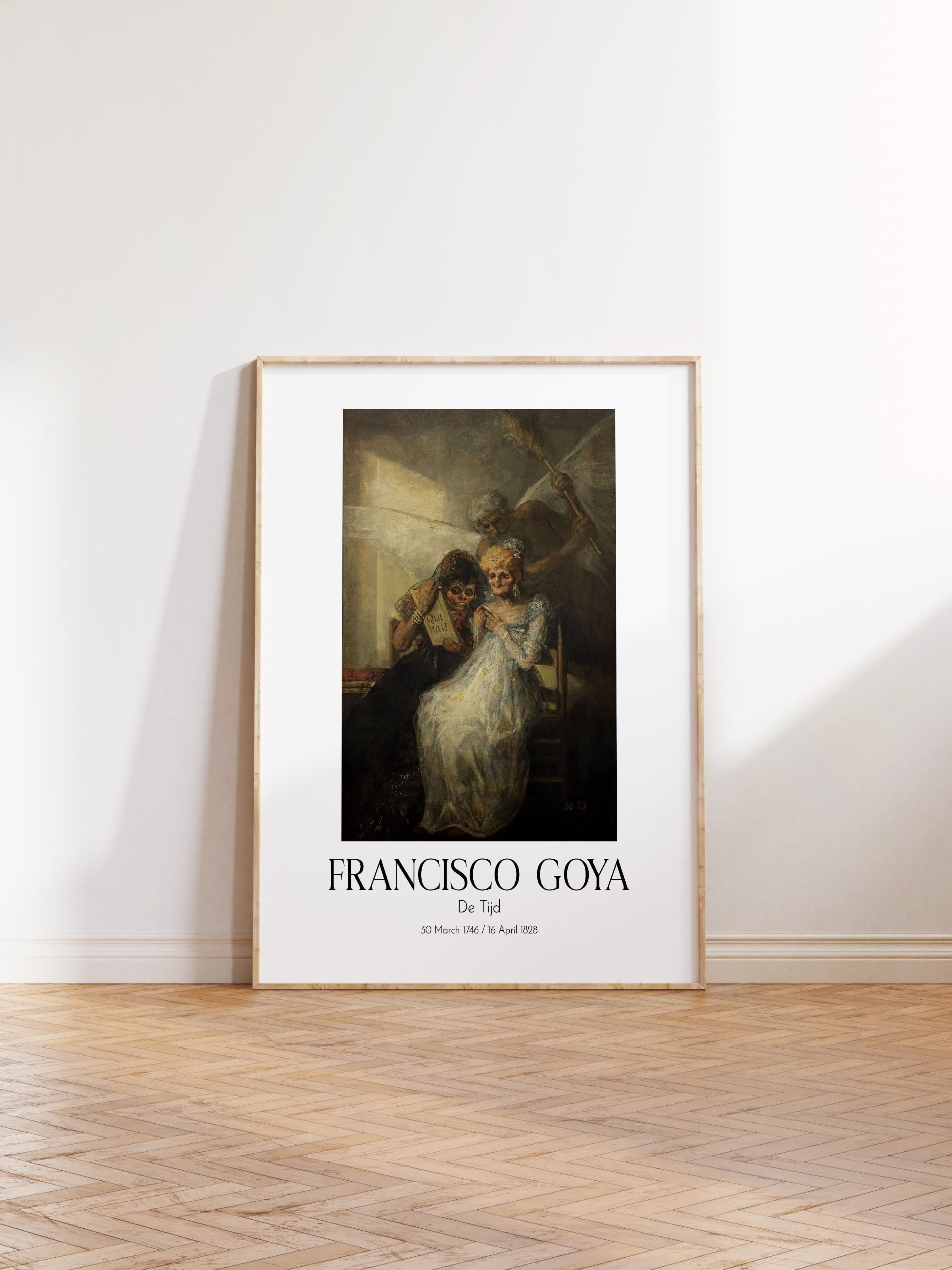 Francisco Goya - De Tijd, Ahşap Çerçeveli Tablo, Sanat Serisi NO:111845