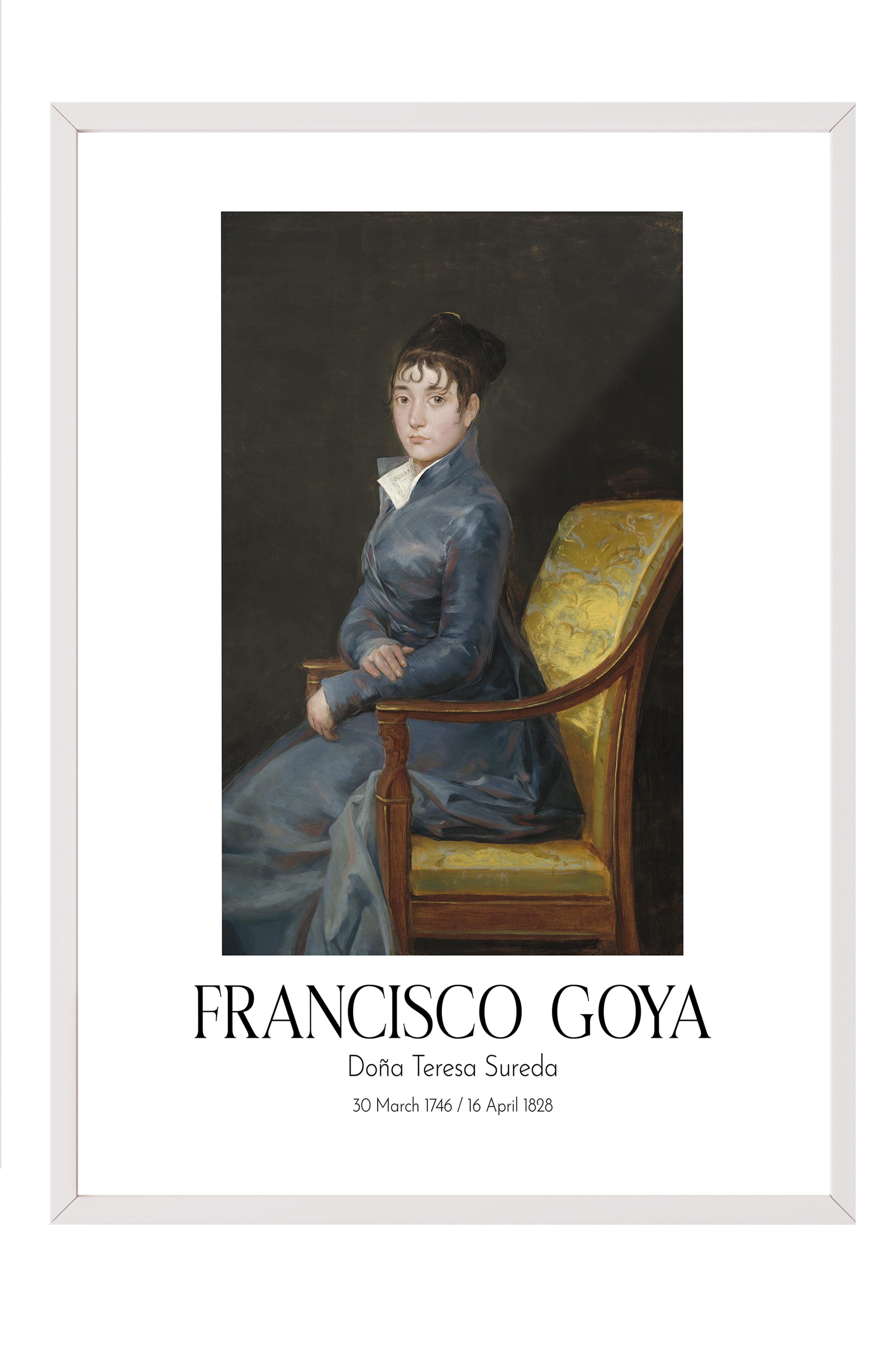 Francisco Goya - Doña Teresa Sureda, Beyaz Çerçeveli Tablo, Sanat Serisi NO:111847