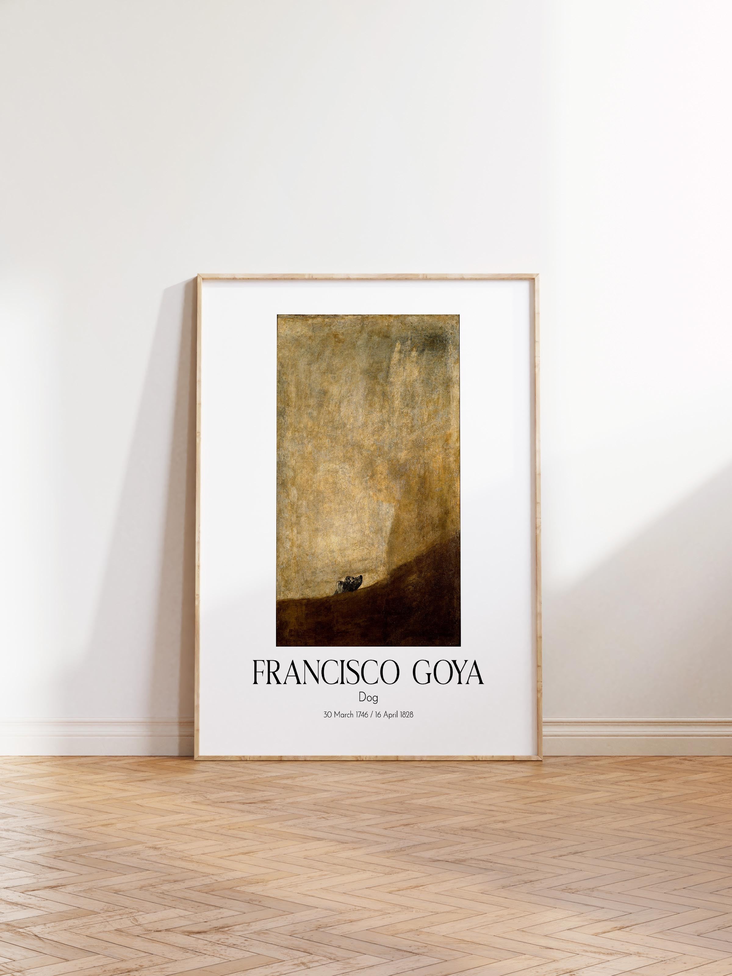 Francisco Goya - Dog, Ahşap Çerçeveli Tablo, Sanat Serisi NO:111846