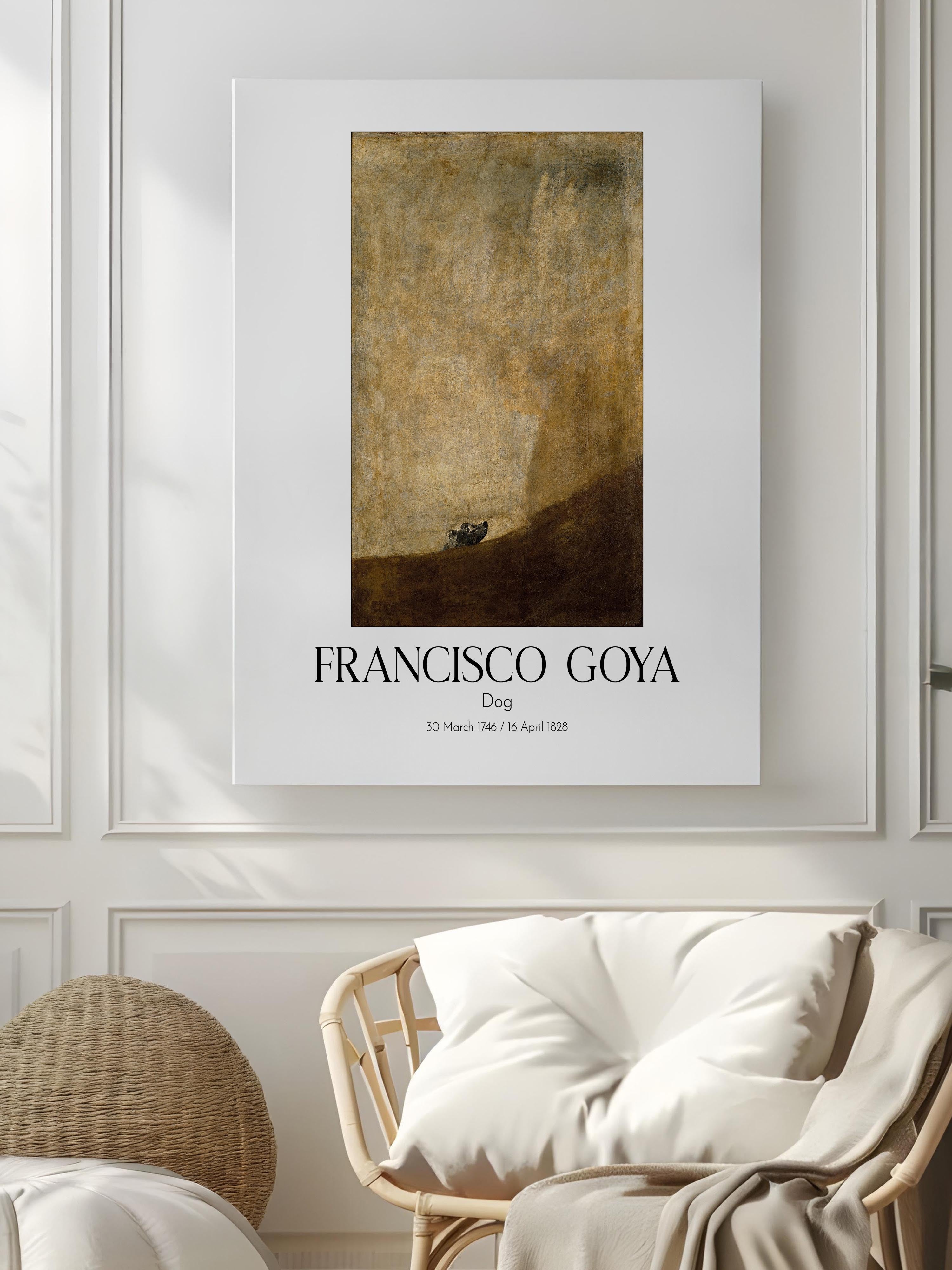 Francisco Goya - Dog, Kanvas Tablo, Sanat Serisi NO:111846